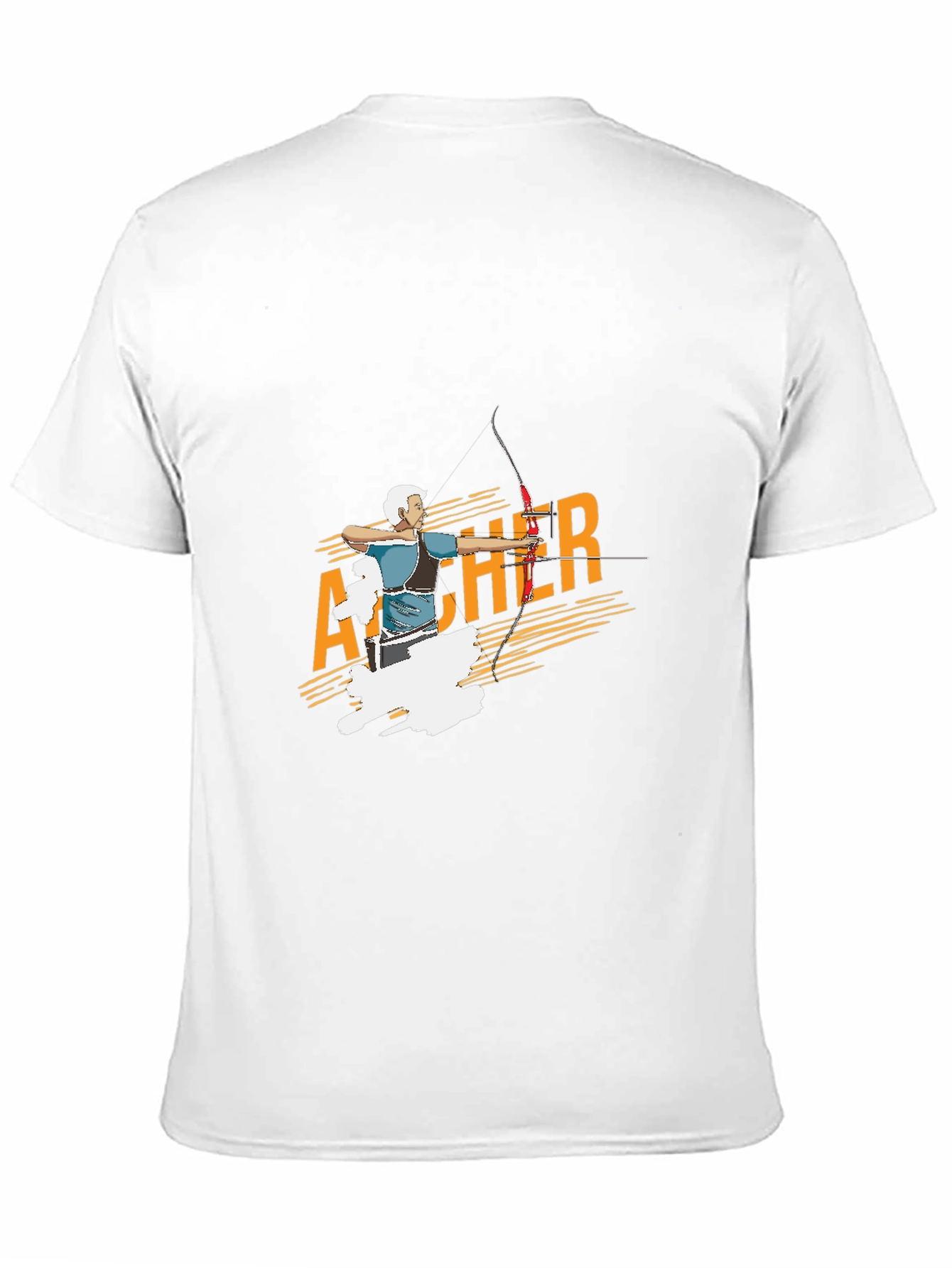 Black Archer Graphic T-Shirt - Sporty Tee for Men view 11