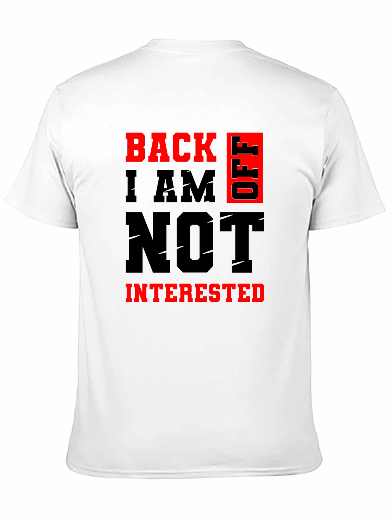 Black Back Off Graphic Tee - Sarcastic Funny T-Shirt view 11