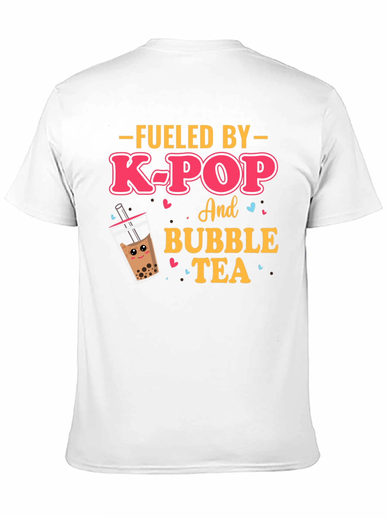 Black Fueled By K-Pop & Bubble Tea Graphic Tee view 11