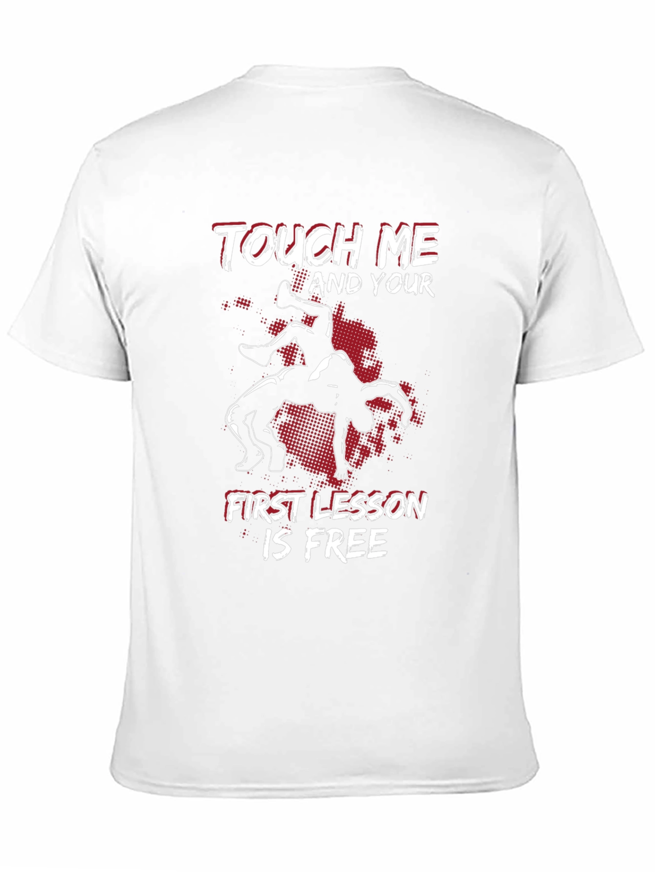Black Wrestling T-Shirt: Touch Me, First Lesson Free view 11