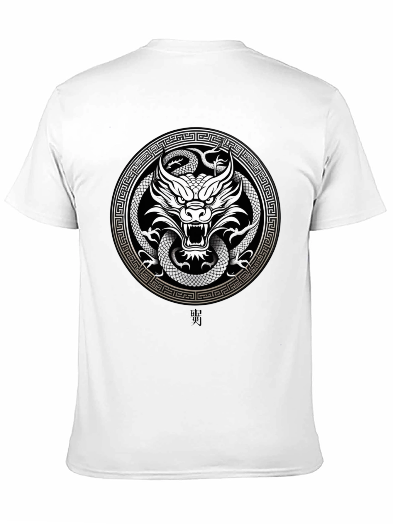 Black Dragon and Snake Graphic Tee - Black view 11