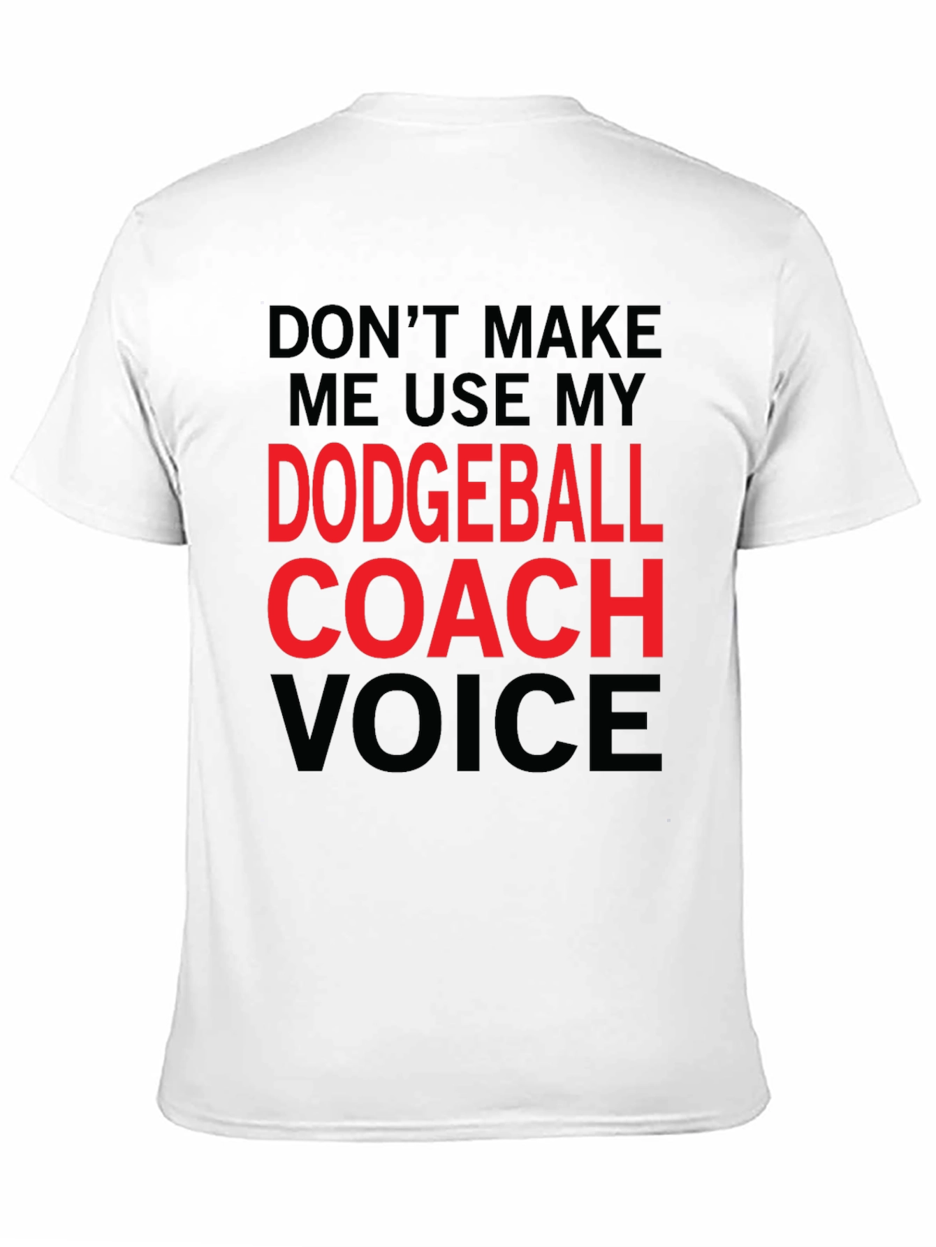 Black Dodgeball Coach Voice Graphic T-Shirt view 11