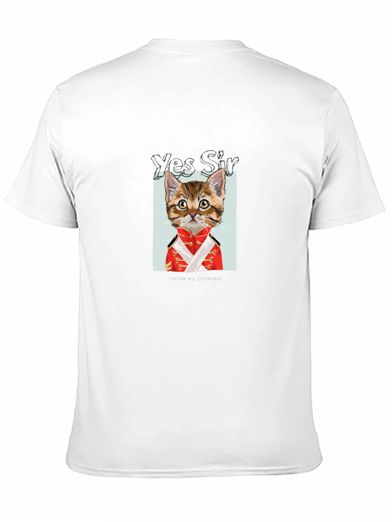 Black Yes Sir Cat Graphic Tee - Black Cotton T-Shirt view 11