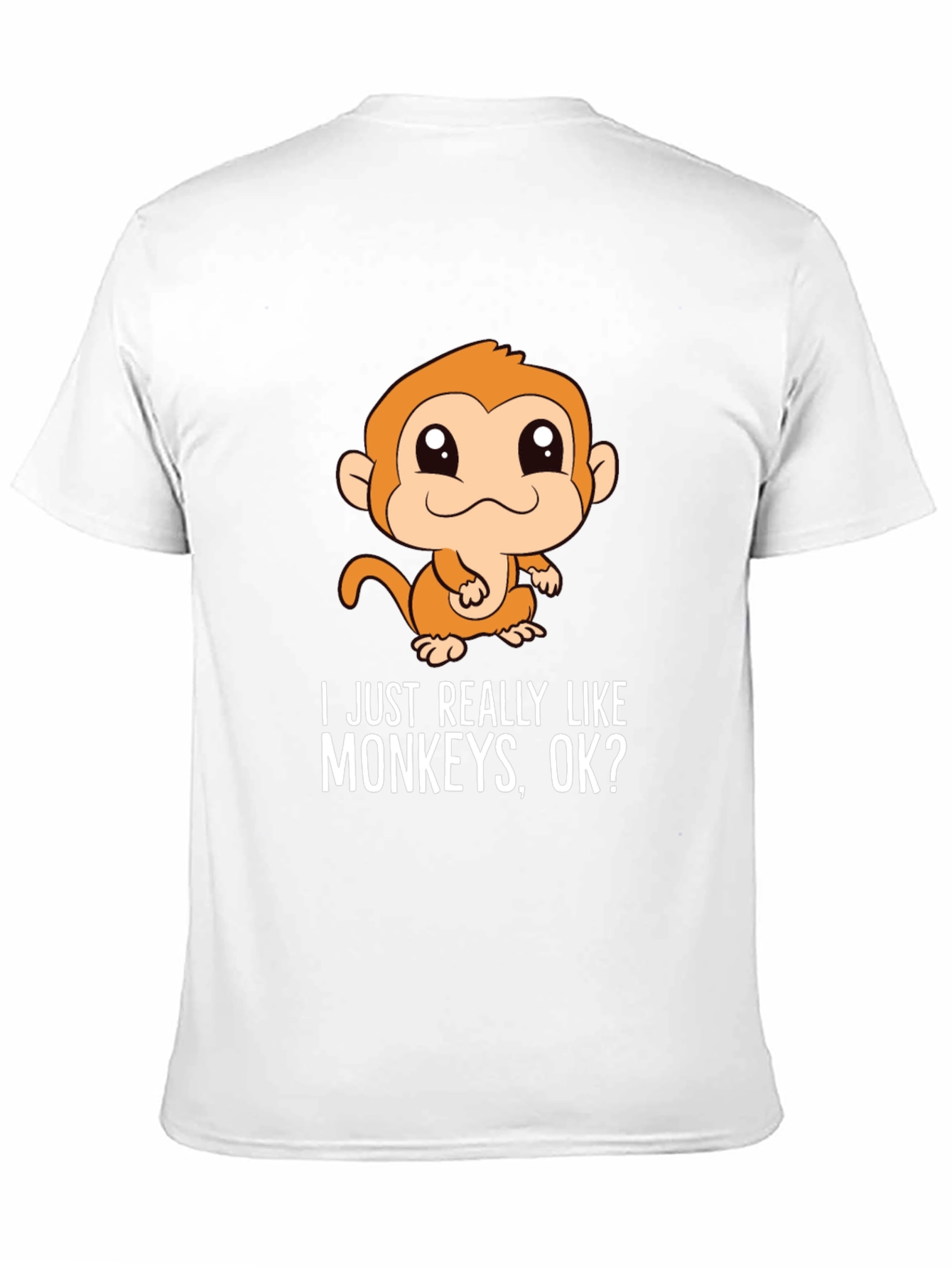 Black Funny Monkey T-Shirt - I Just Really Like Monkeys, OK? view 11