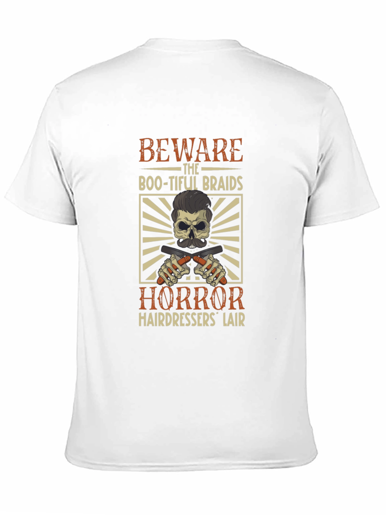 Black Beware Horror Hairdressers' Lair T-Shirt view 11