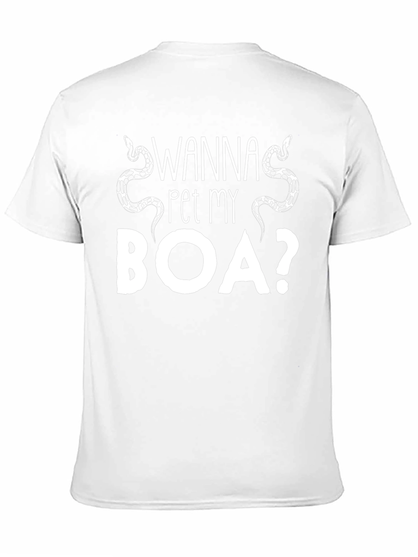 Black Wanna Pet My Boa? Graphic Tee - Funny Snake T-Shirt view 11
