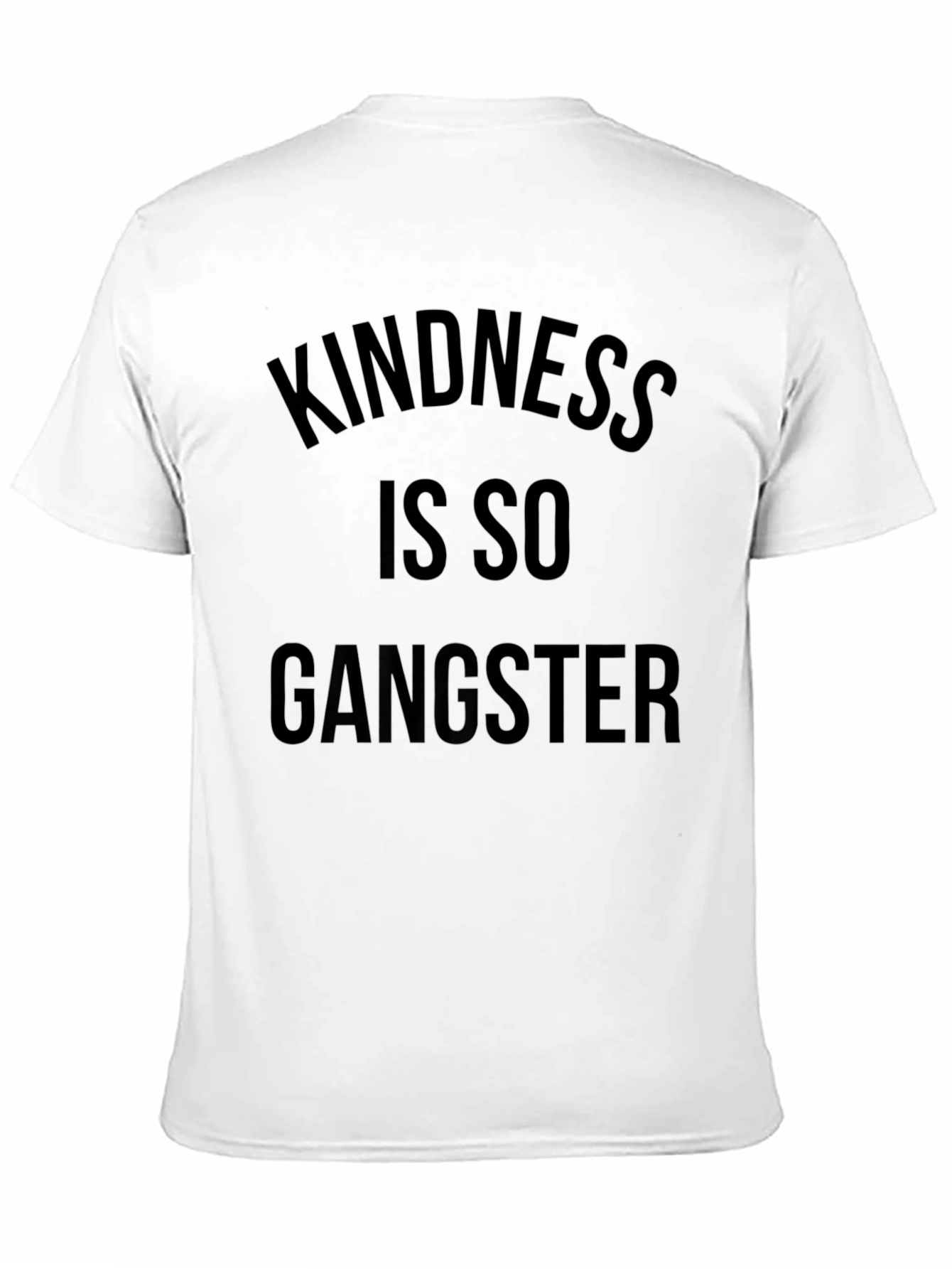 Black Kindness is So Gangster T-Shirt - Black Crew Neck view 11
