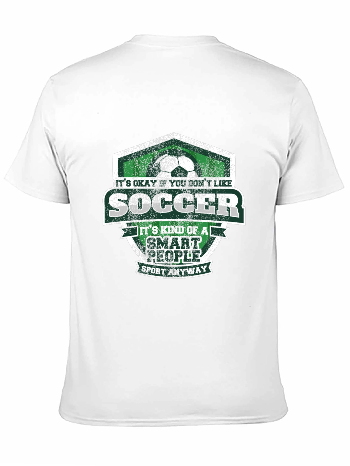 Black Soccer Smart People Graphic T-Shirt view 11