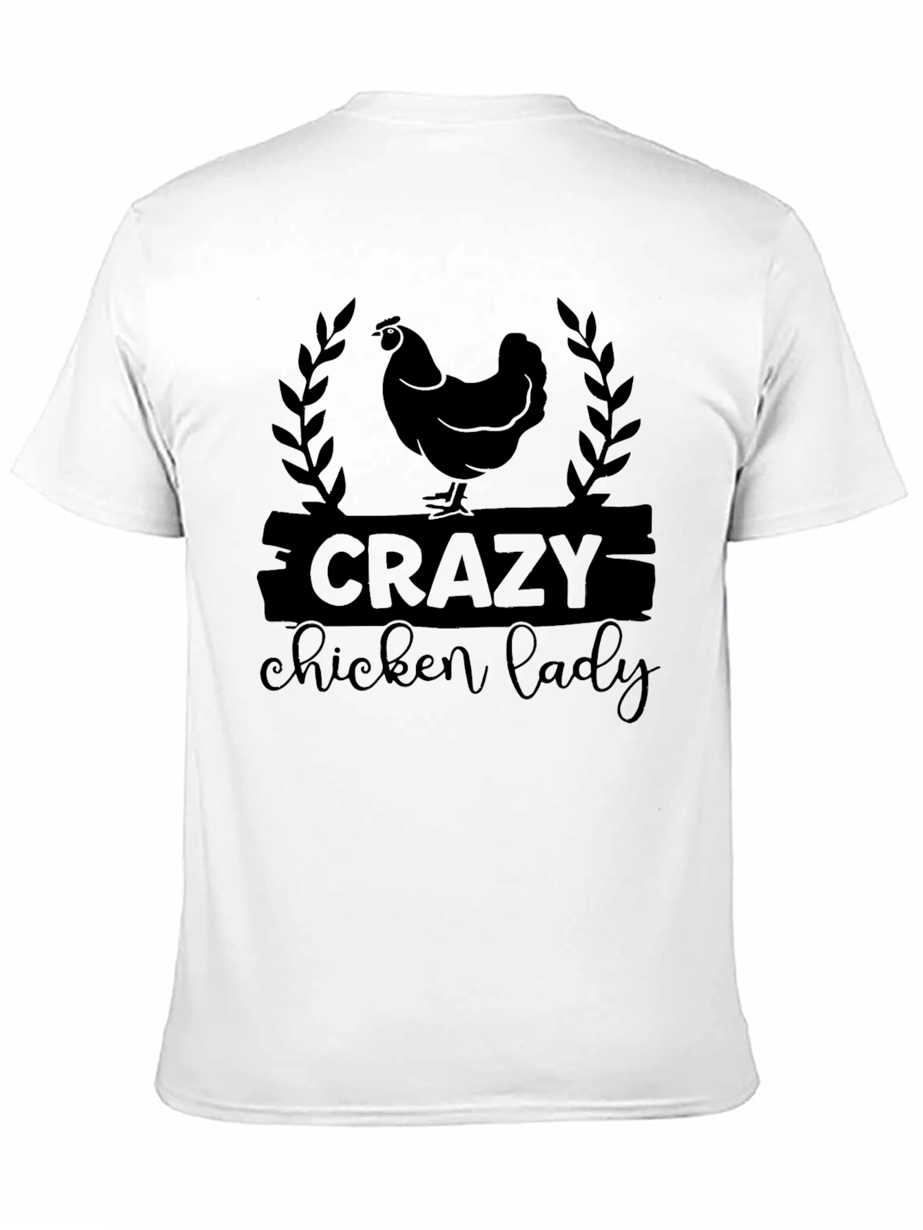 Black Crazy Chicken Lady T-Shirt view 11
