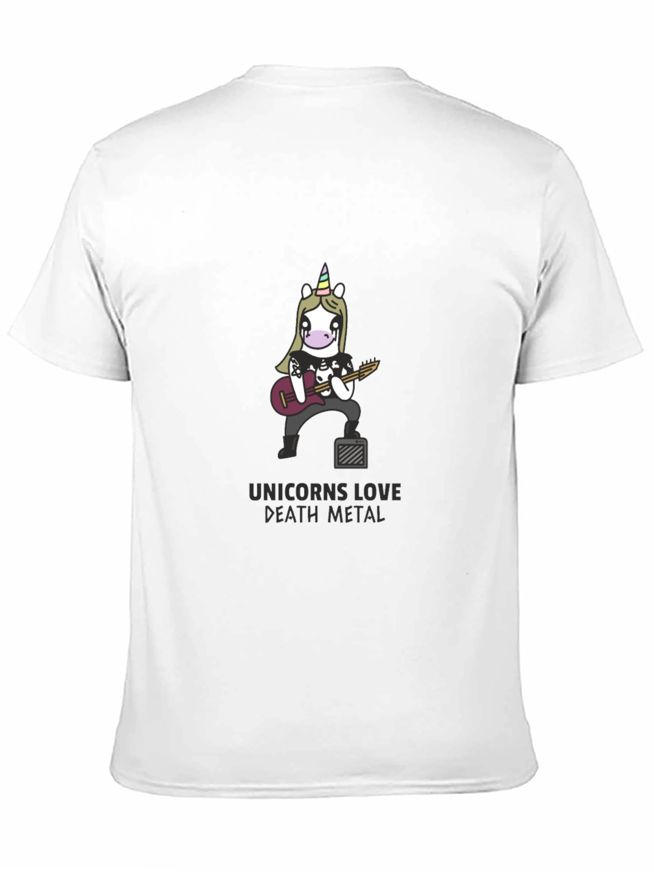 Black Unicorns Love Death Metal Black T-Shirt view 11
