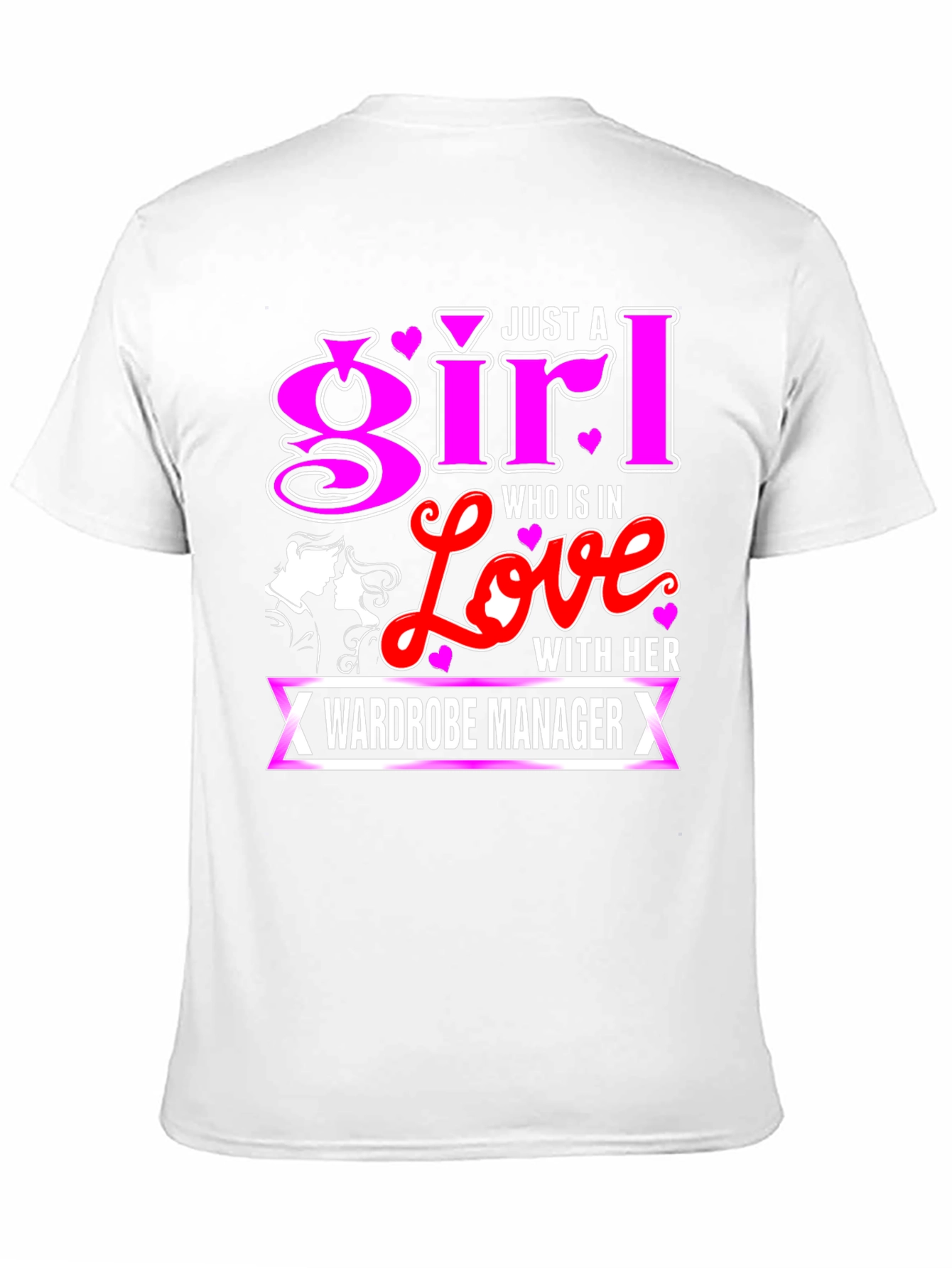 Black Wardrobe Manager Girl in Love Graphic T-Shirt view 11