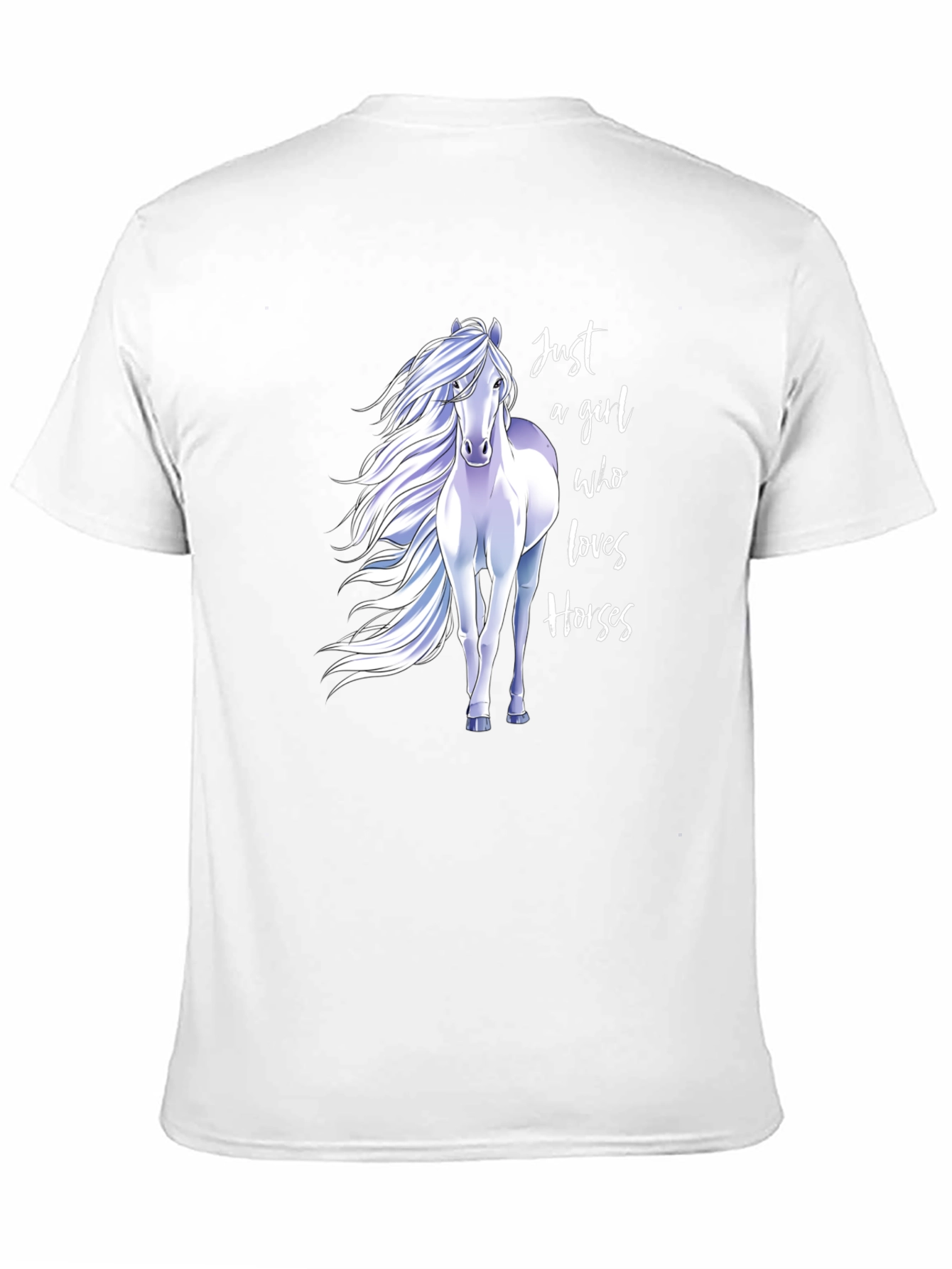 Black Just A Girl Who Loves Horses Graphic Tee - Black view 11