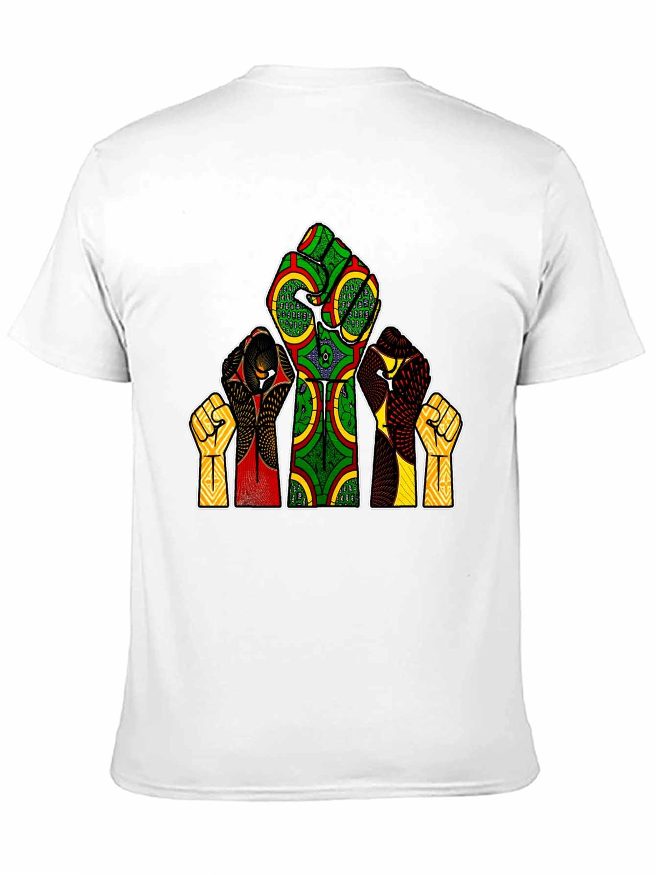 Black Empowered Fist Print Tee - Black History Month view 11