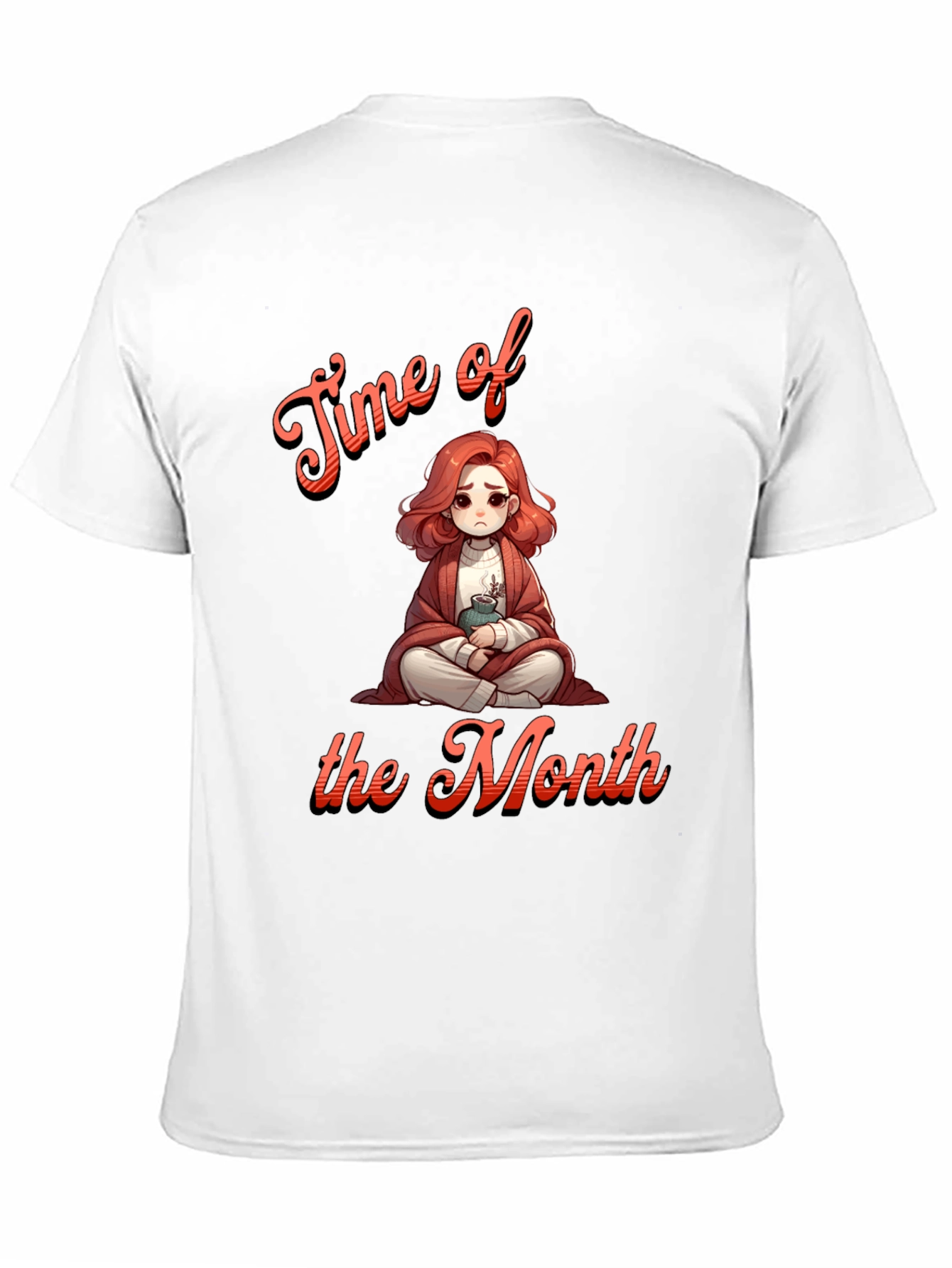 Black Time of the Month Graphic T-Shirt Funny Period Tee view 11