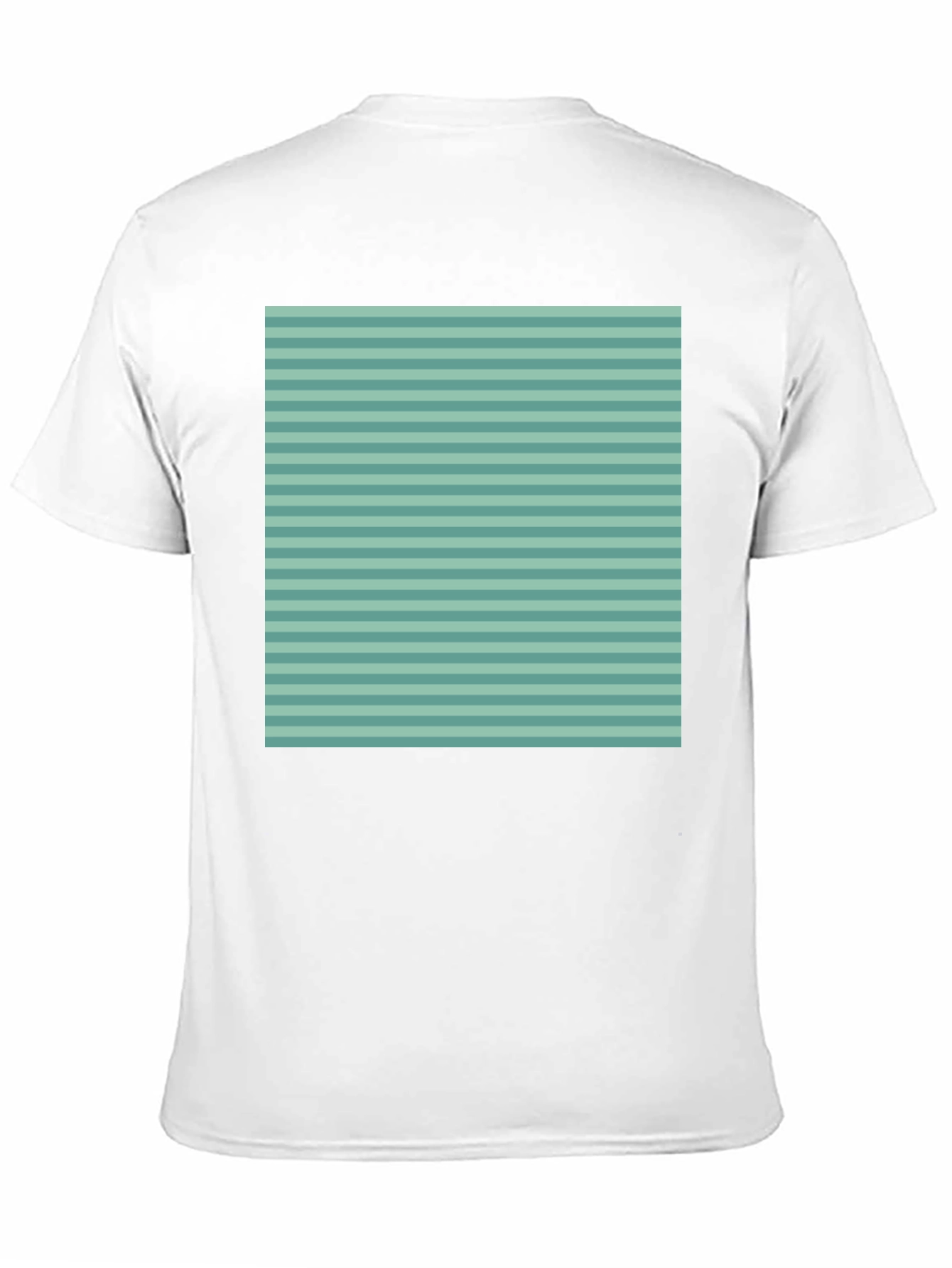 Black Striped Pattern Tee - Black Short Sleeve Crew Neck Shirt view 11
