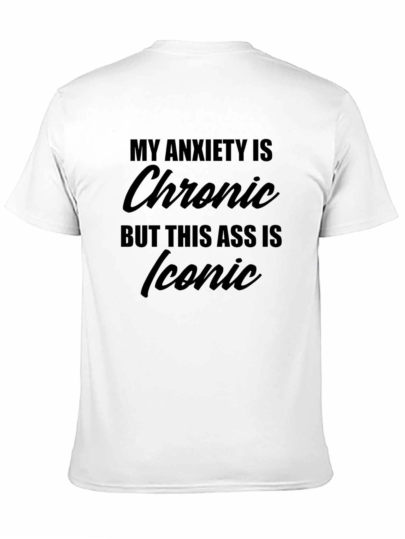 Black Anxiety Chronic Iconic Graphic Tee Black view 11