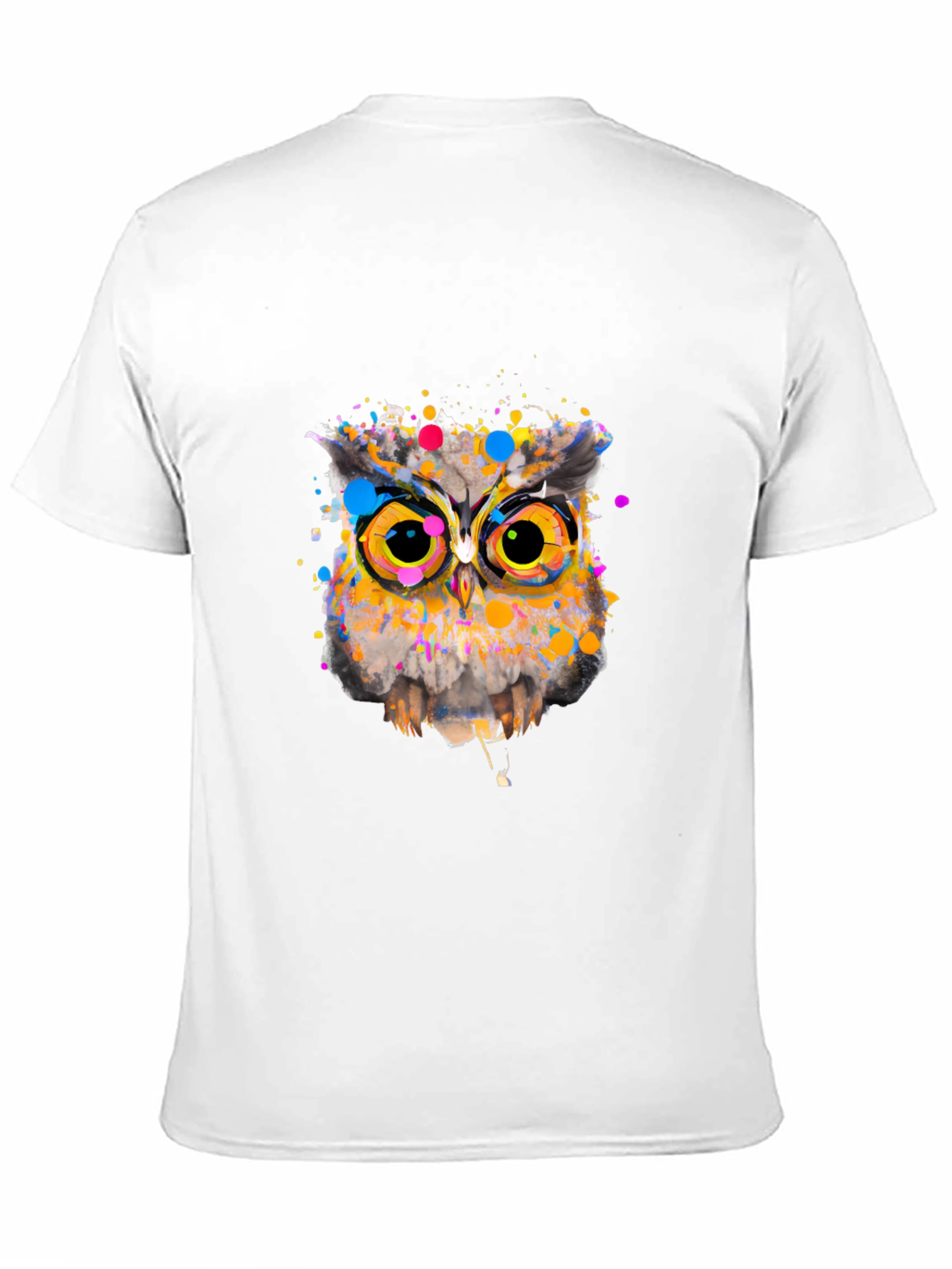 Black Owl Art Graphic Black T-Shirt view 11