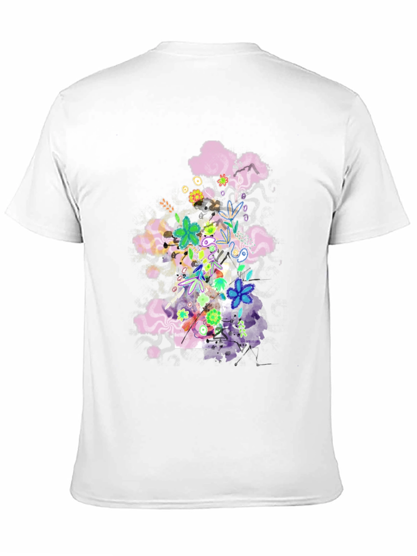 Black Floral Cloud T-Shirt - Black view 11