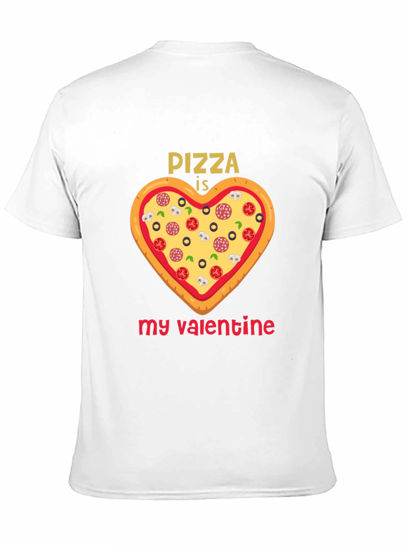 Black Pizza is My Valentine Graphic Tee view 11