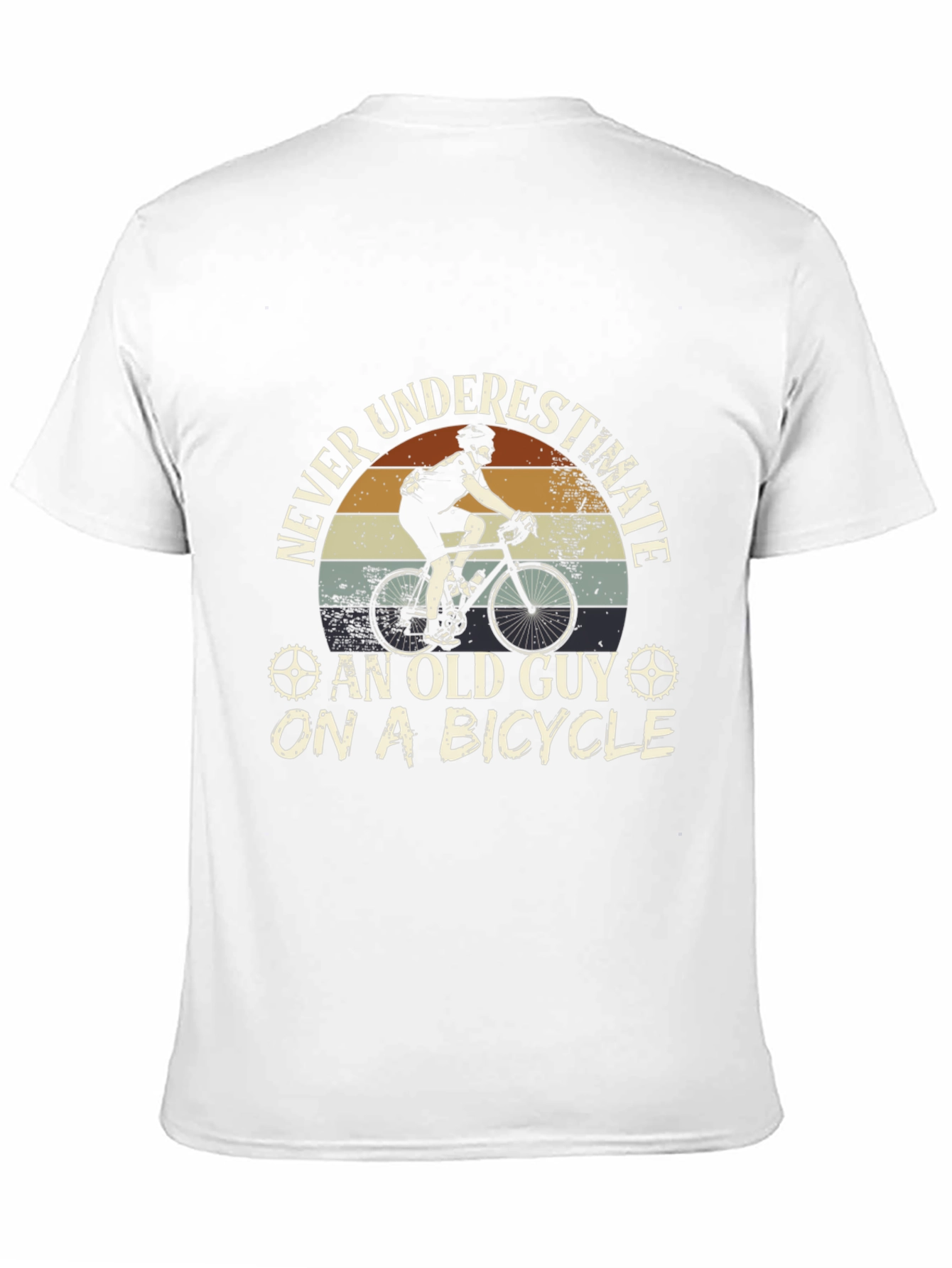 Black Never Underestimate Old Guy on a Bicycle T-Shirt view 11