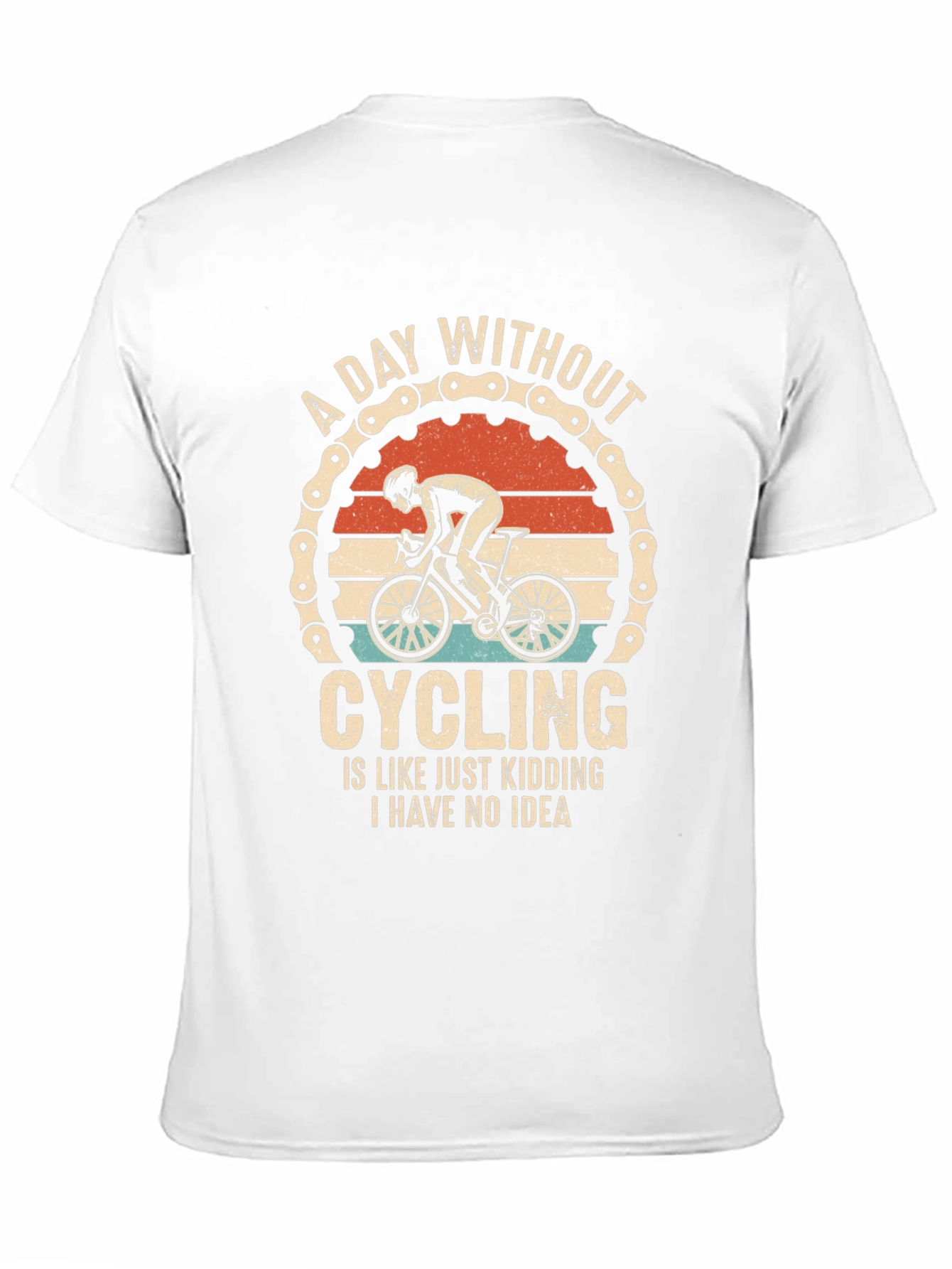 Black A Day Without Cycling T-Shirt - Funny Cyclist Tee view 11