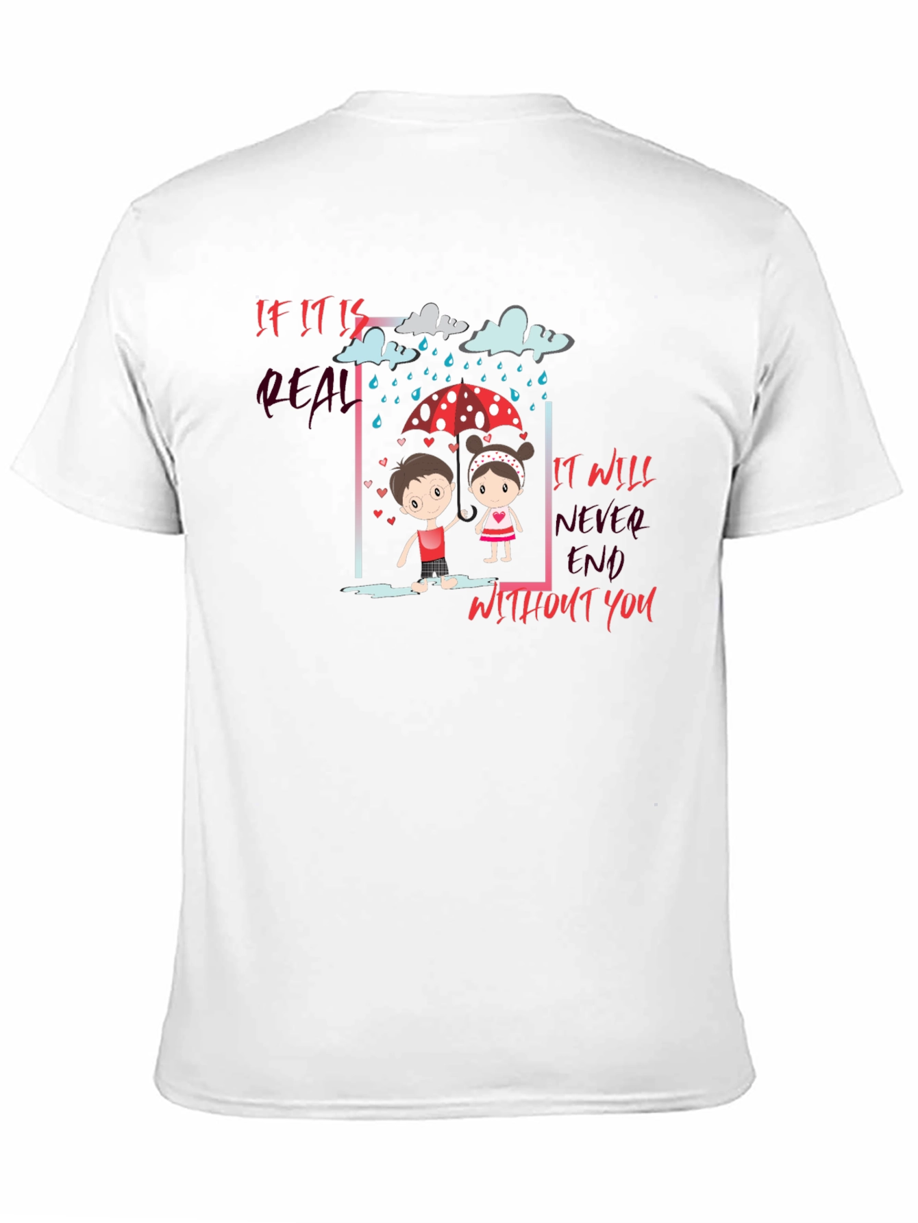 Black Rainy Day Romance Graphic Tee view 11