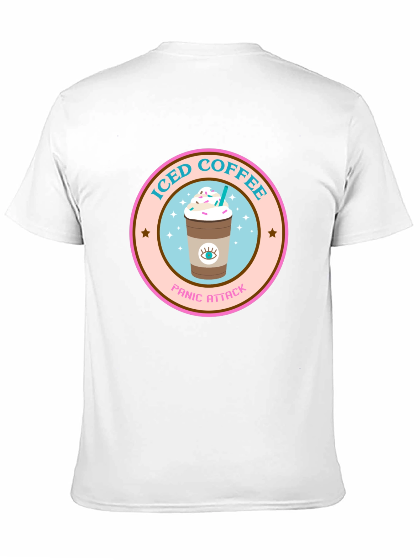 Black Iced Coffee Panic Attack Graphic Tee view 11