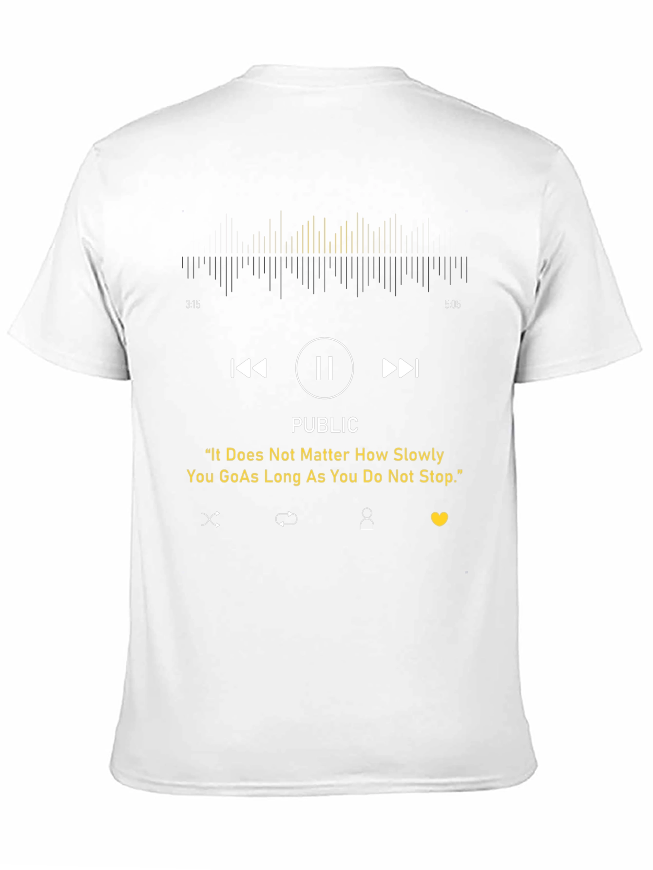 Black Inspirational Music Player T-Shirt view 11