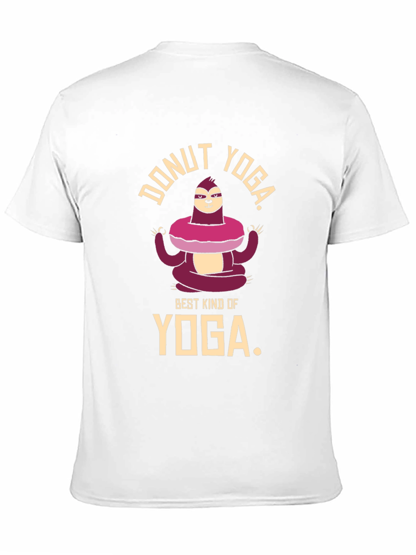 Black Donut Yoga Sloth T-Shirt view 11