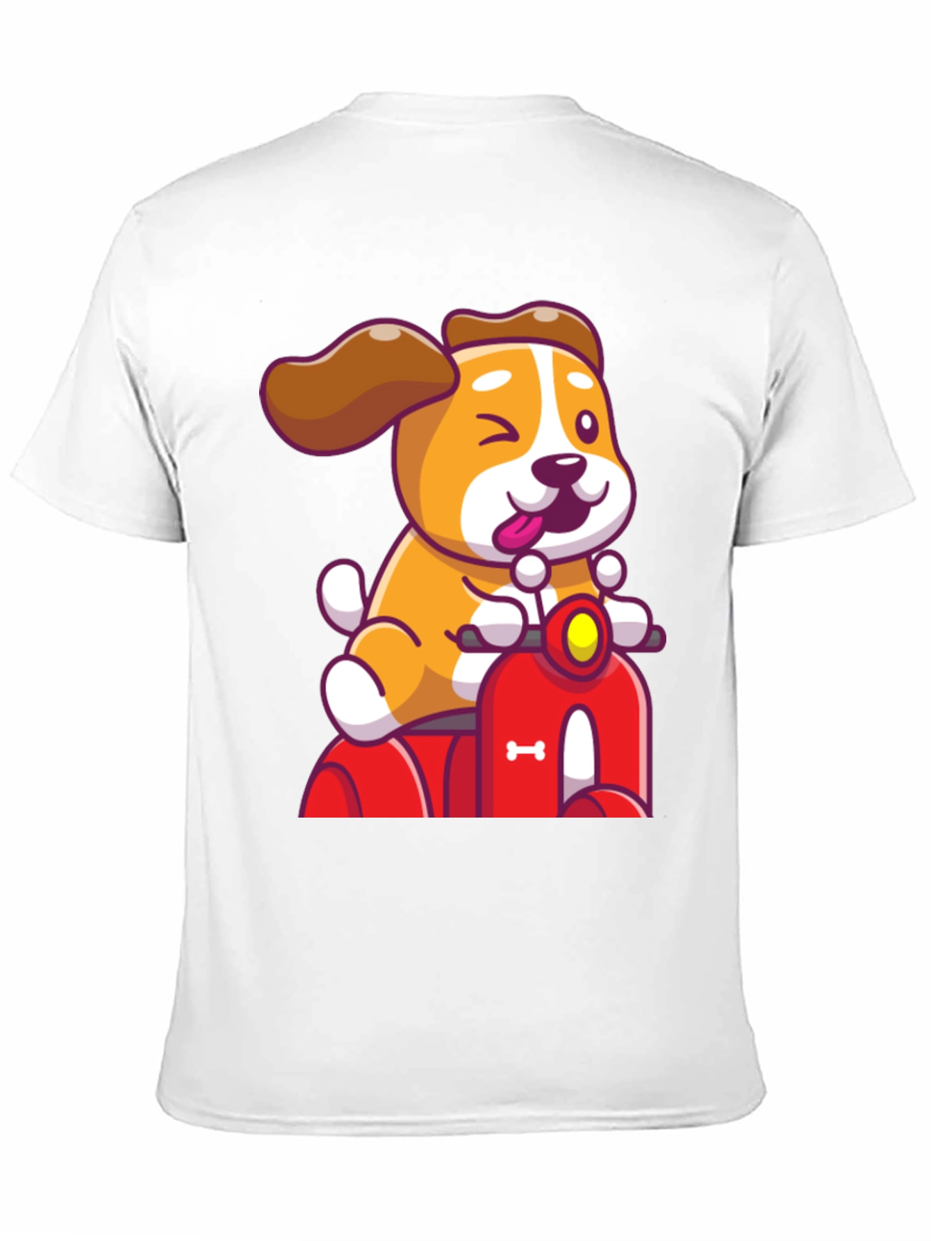 Dog Riding Scooter Graphic T-Shirt - 11