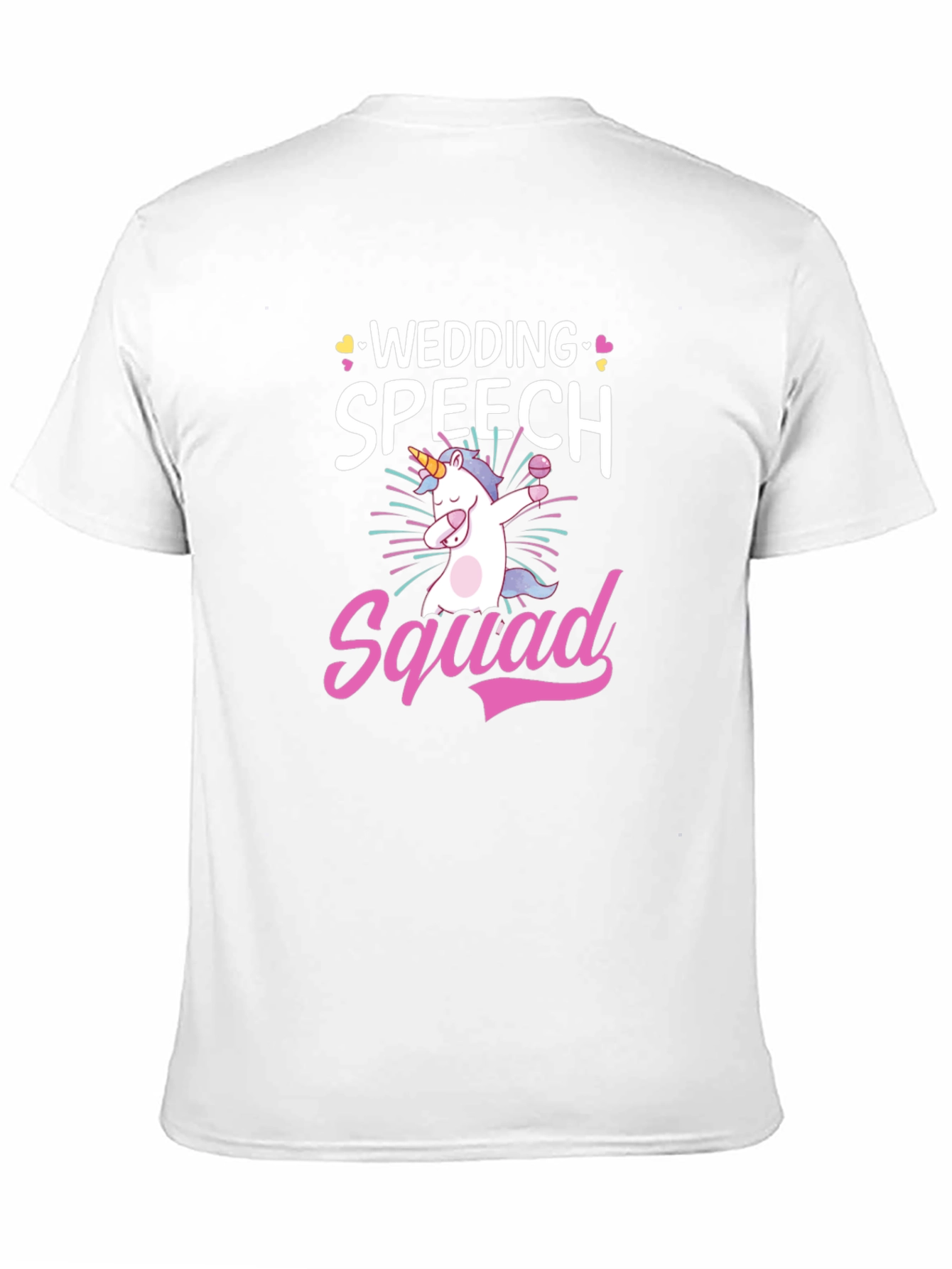 Black Wedding Speech Squad Unicorn T-Shirt view 11
