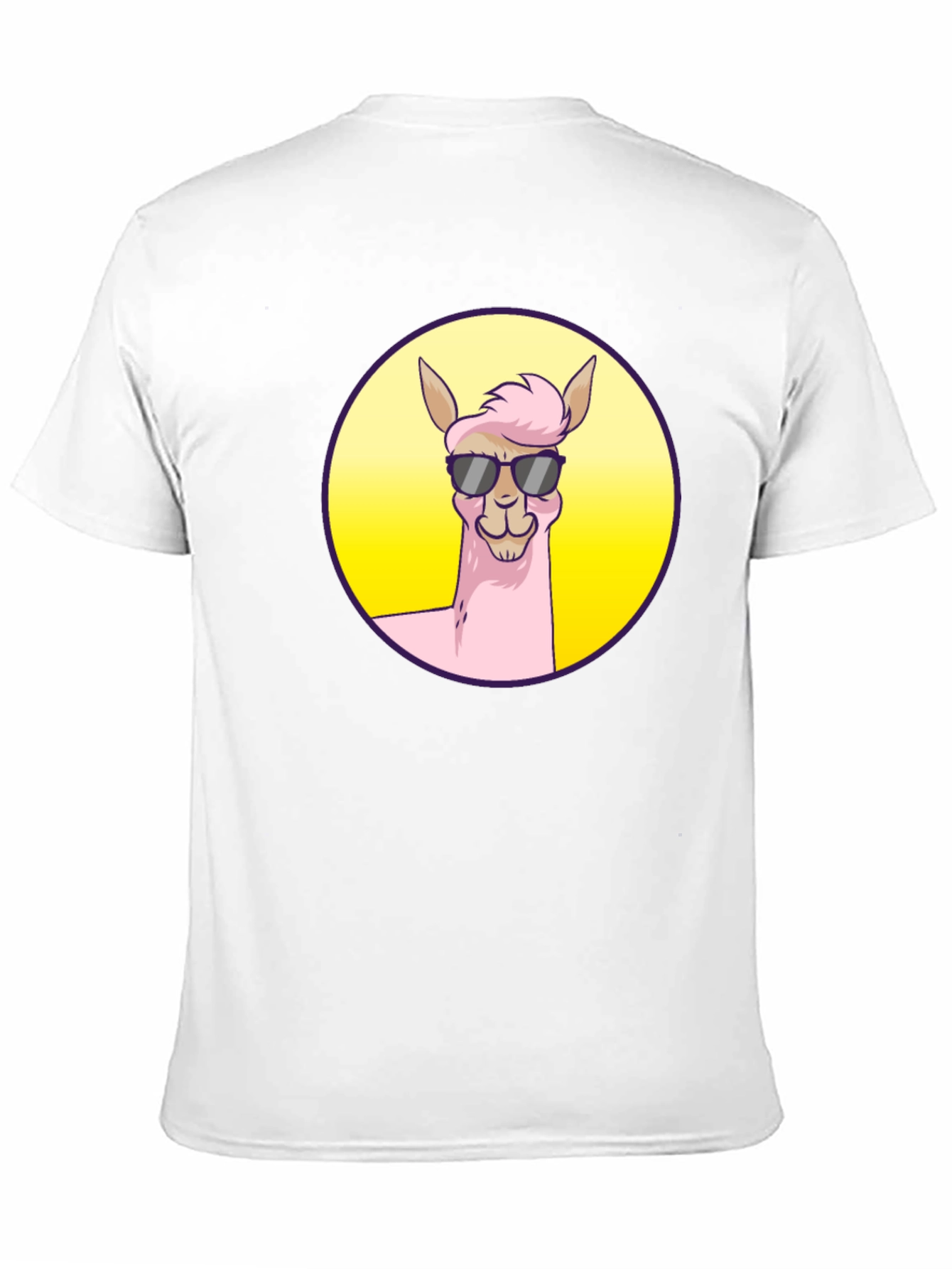 Black Cool Llama Graphic Tee - Black Unisex T-Shirt view 11