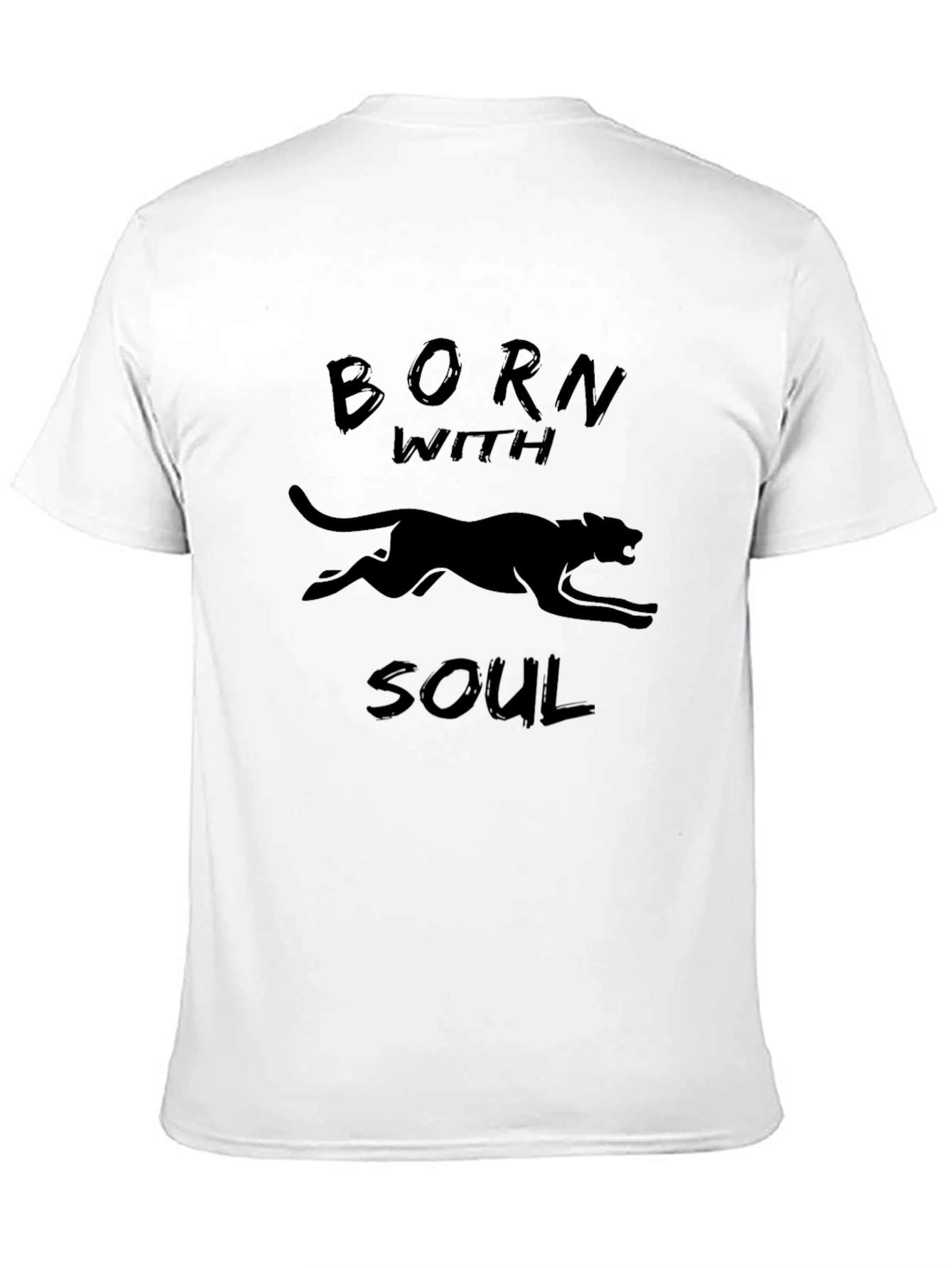 Black Born with Soul Black Panther Graphic T-Shirt view 11