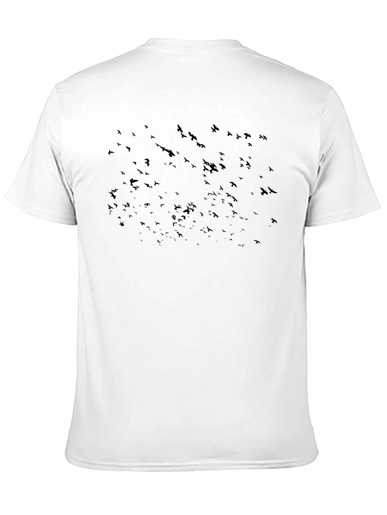 Black Black T-Shirt with Bird Design view 11