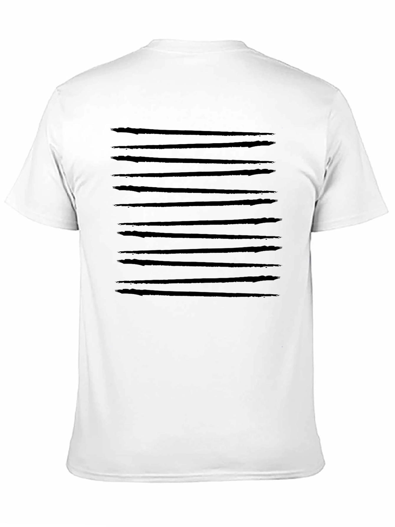 Black Men's Graphic Tee - Abstract Brushstroke Design view 11
