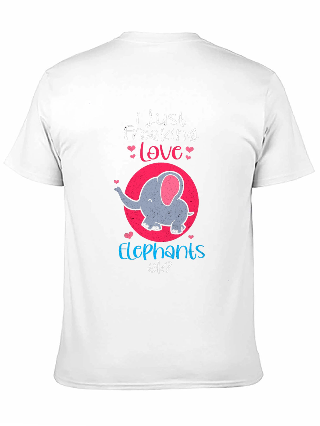 Black Elephant Lover T-Shirt - Freaking Love Elephants Tee view 11