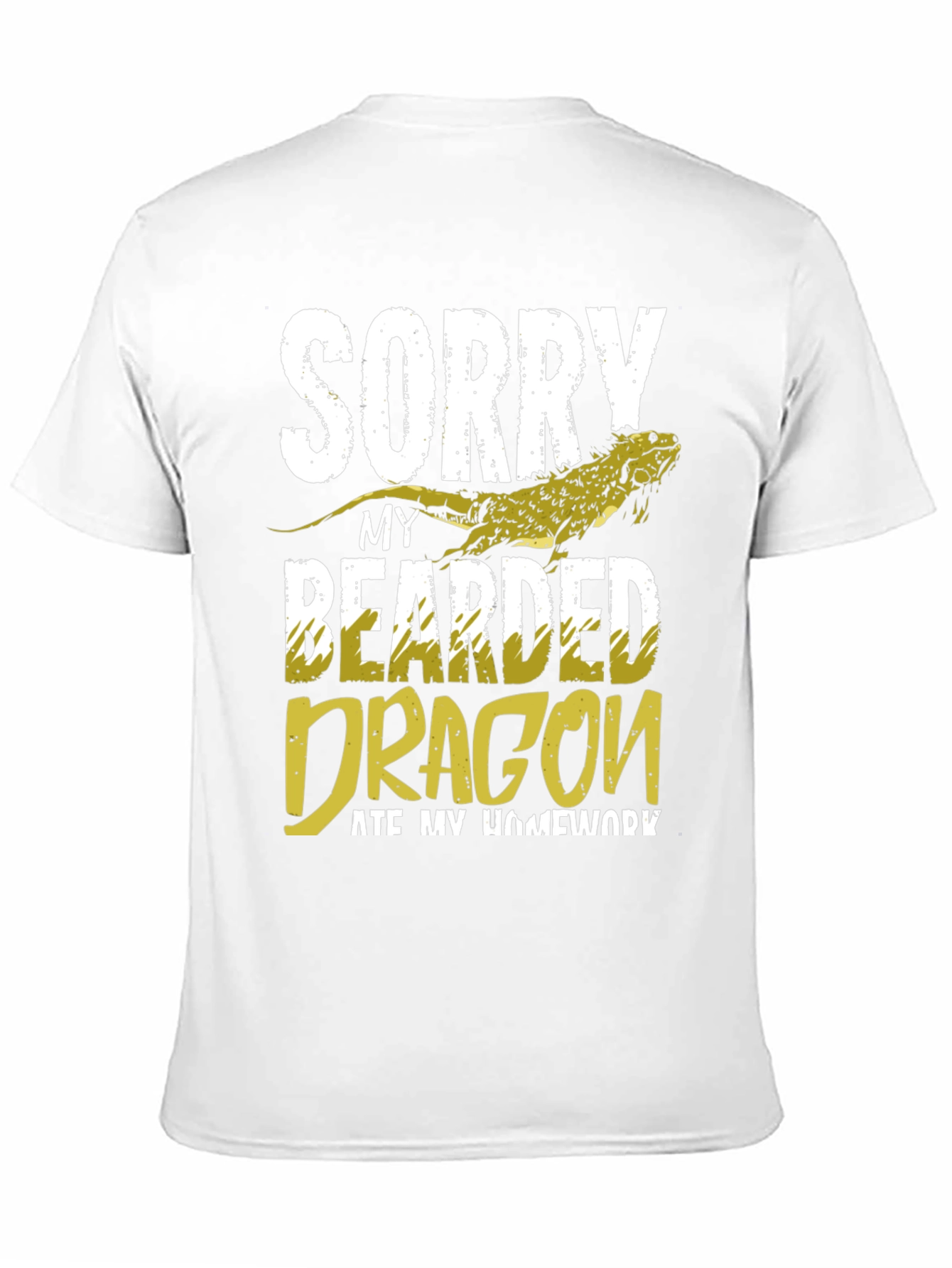 Black Bearded Dragon Ate My Homework Funny Graphic Tee view 11