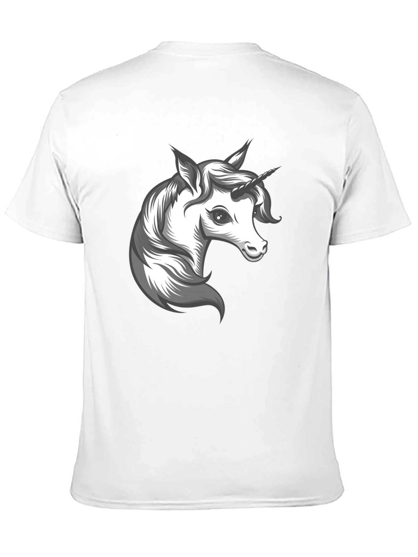 Black Unicorn Graphic Black T-Shirt - Fantasy Men's Tee view 11