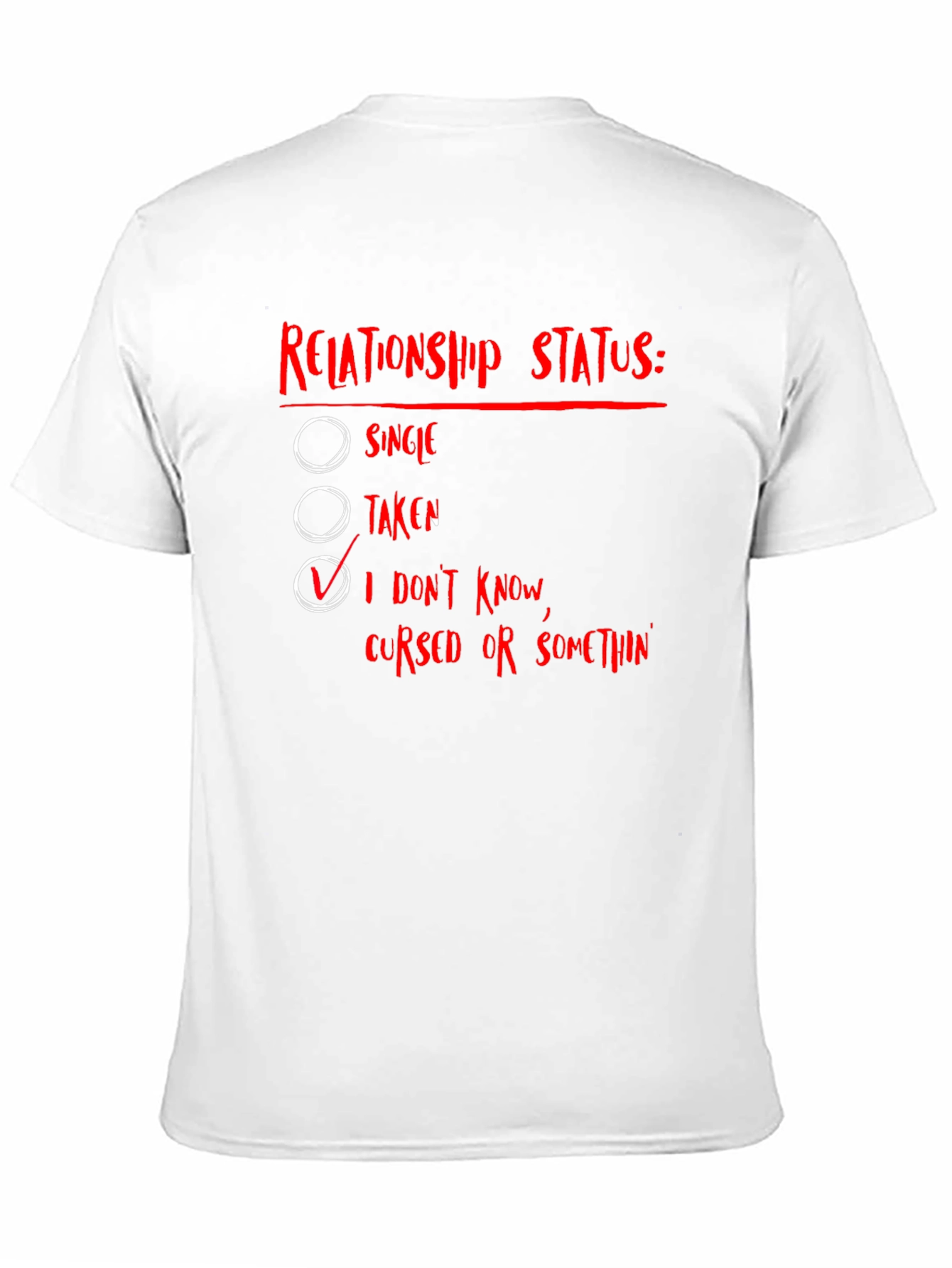 Black Relationship Status Graphic T-Shirt - I Don't Know view 11