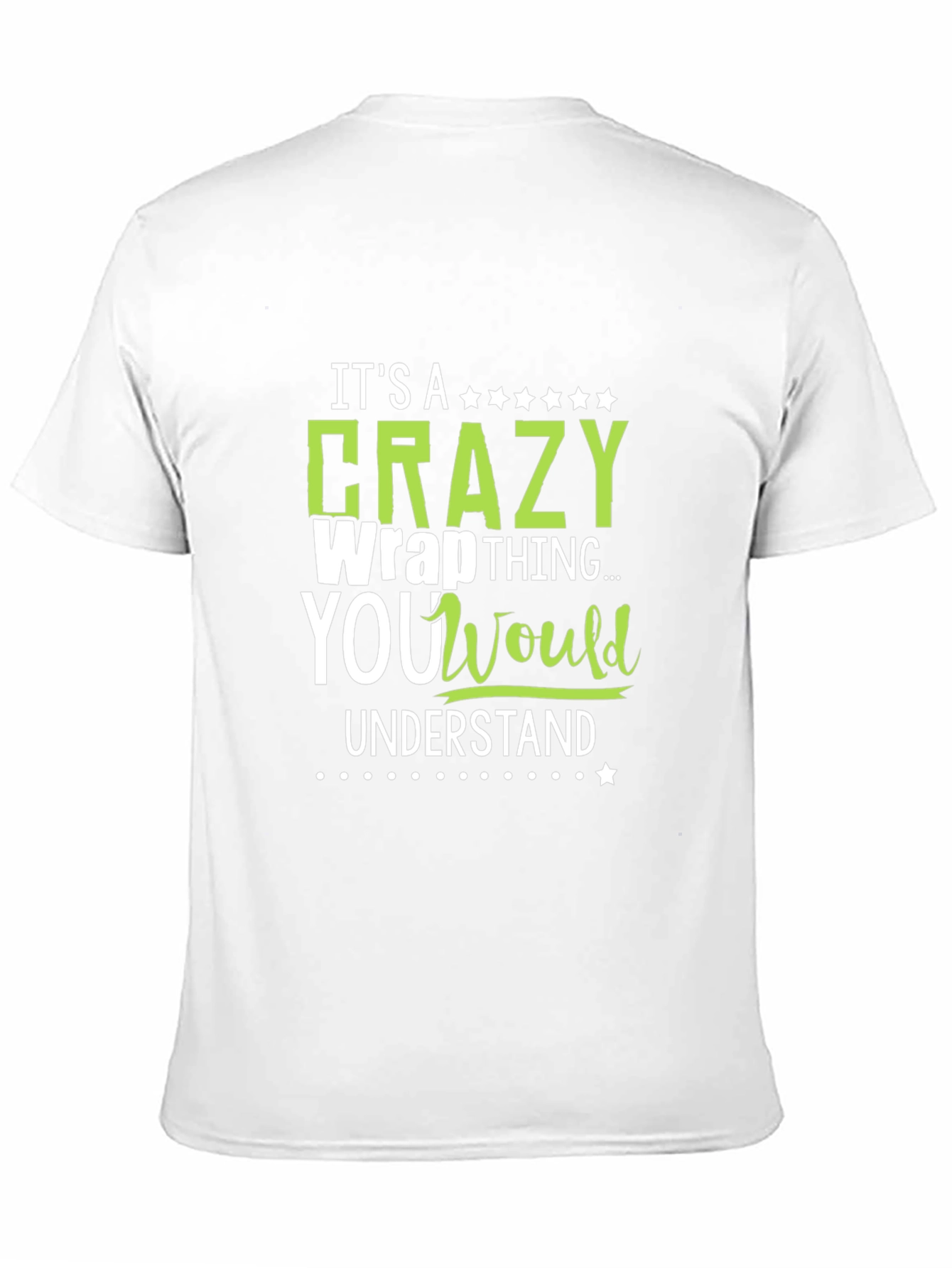 Black Crazy Wrap Thing T-Shirt - Funny Graphic Tee view 11