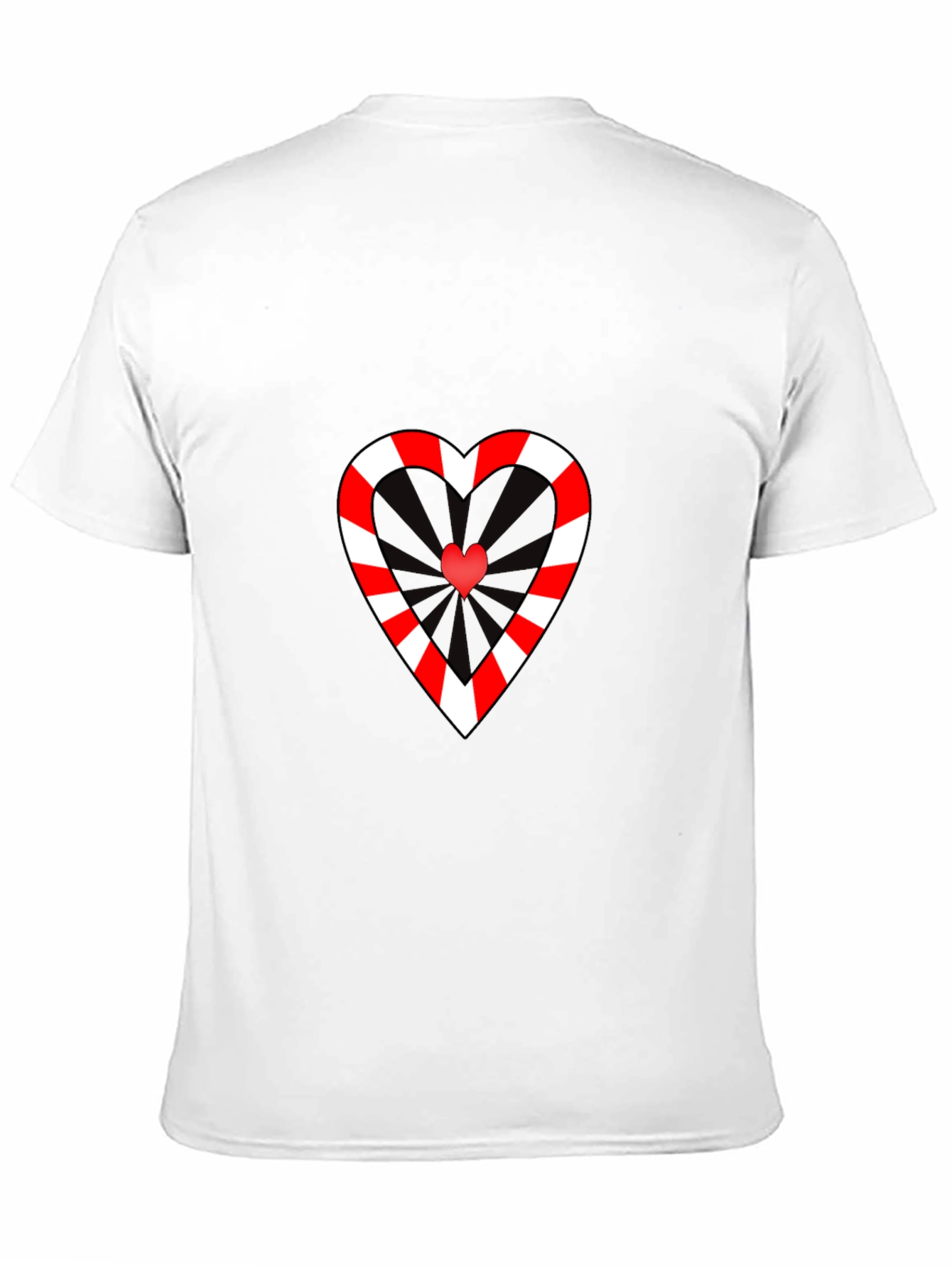 Black Striped Heart Graphic T-Shirt view 11
