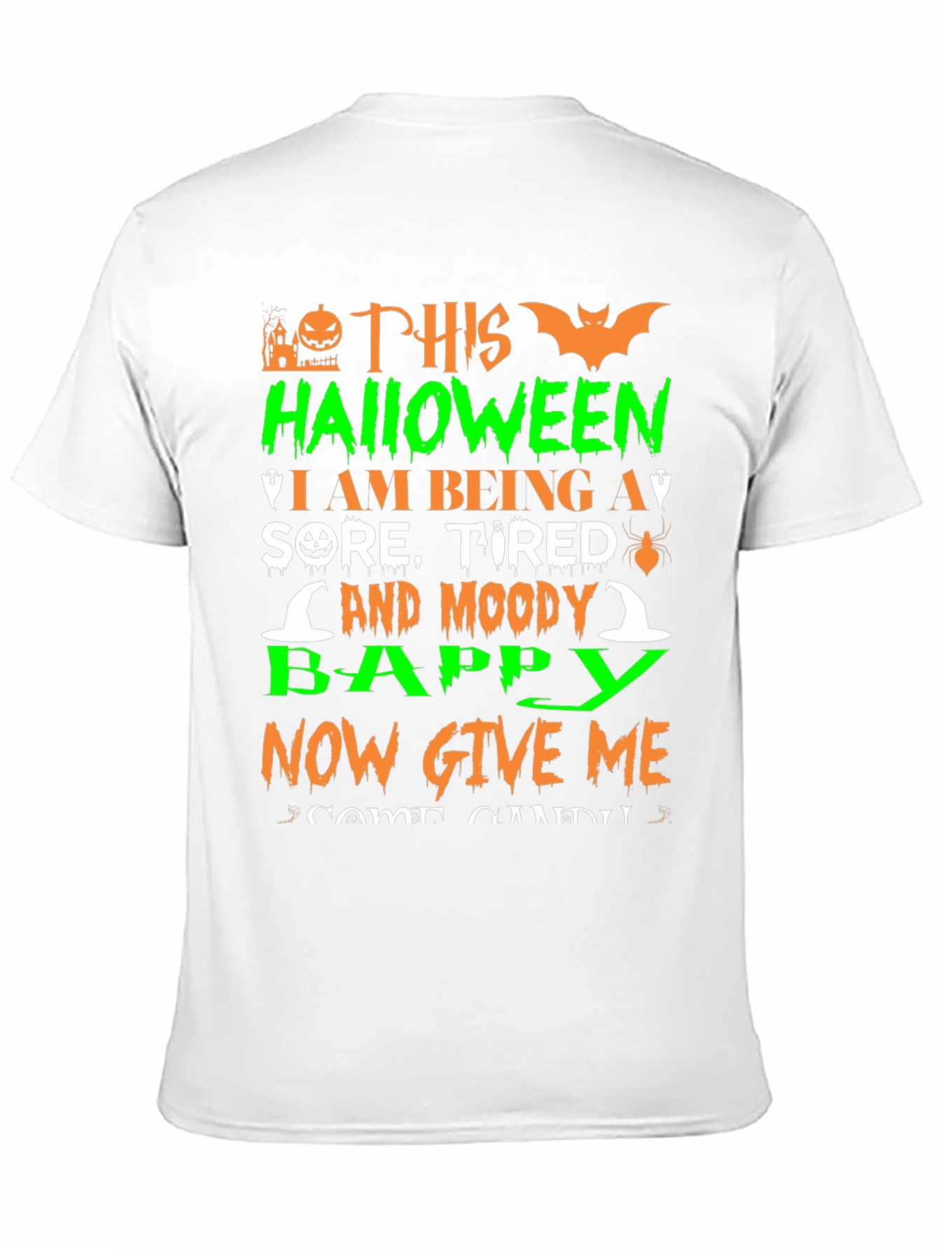 Black Funny Halloween Bappy T-Shirt view 11