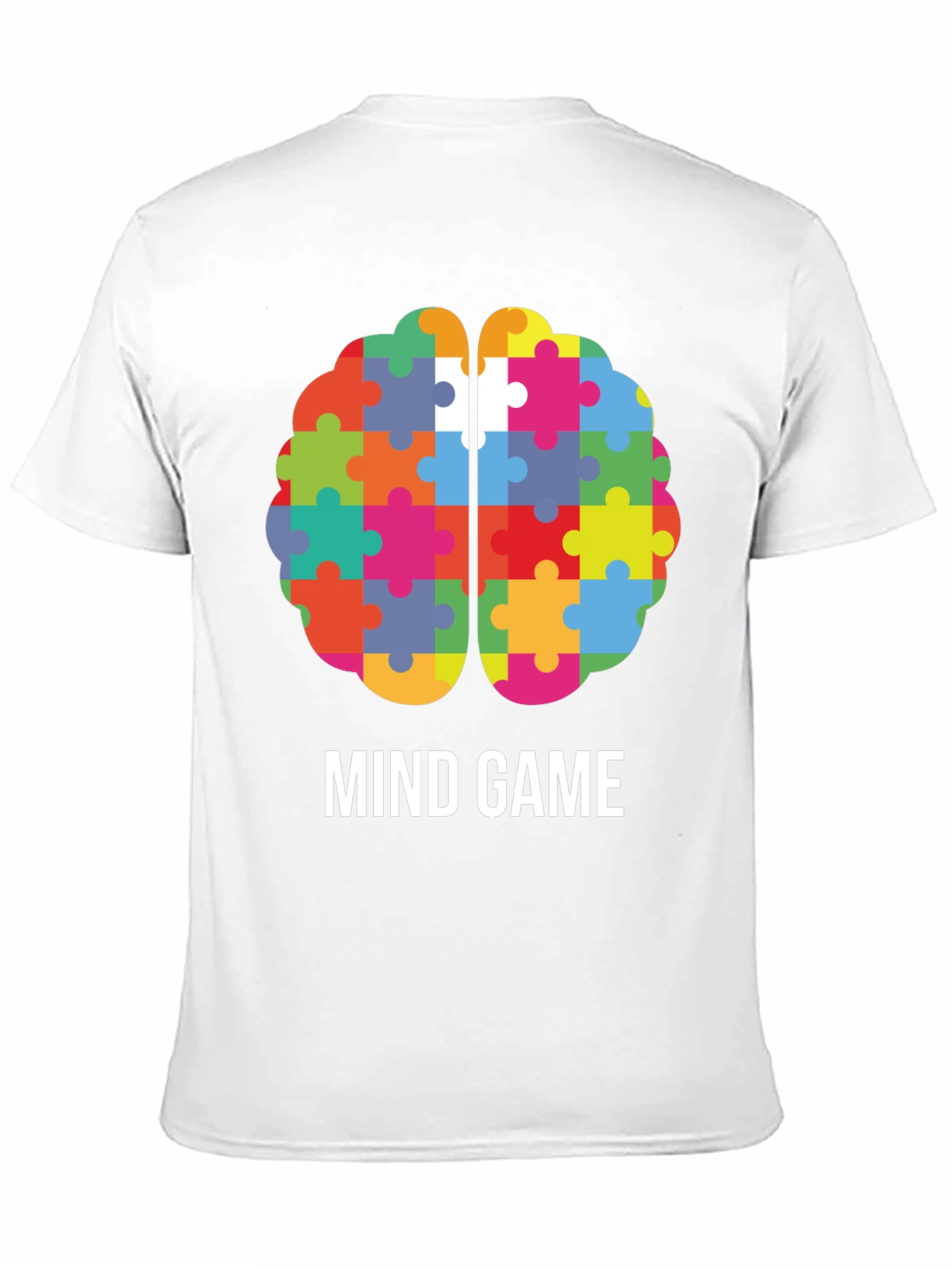 Black Mind Game Puzzle Brain T-Shirt view 11