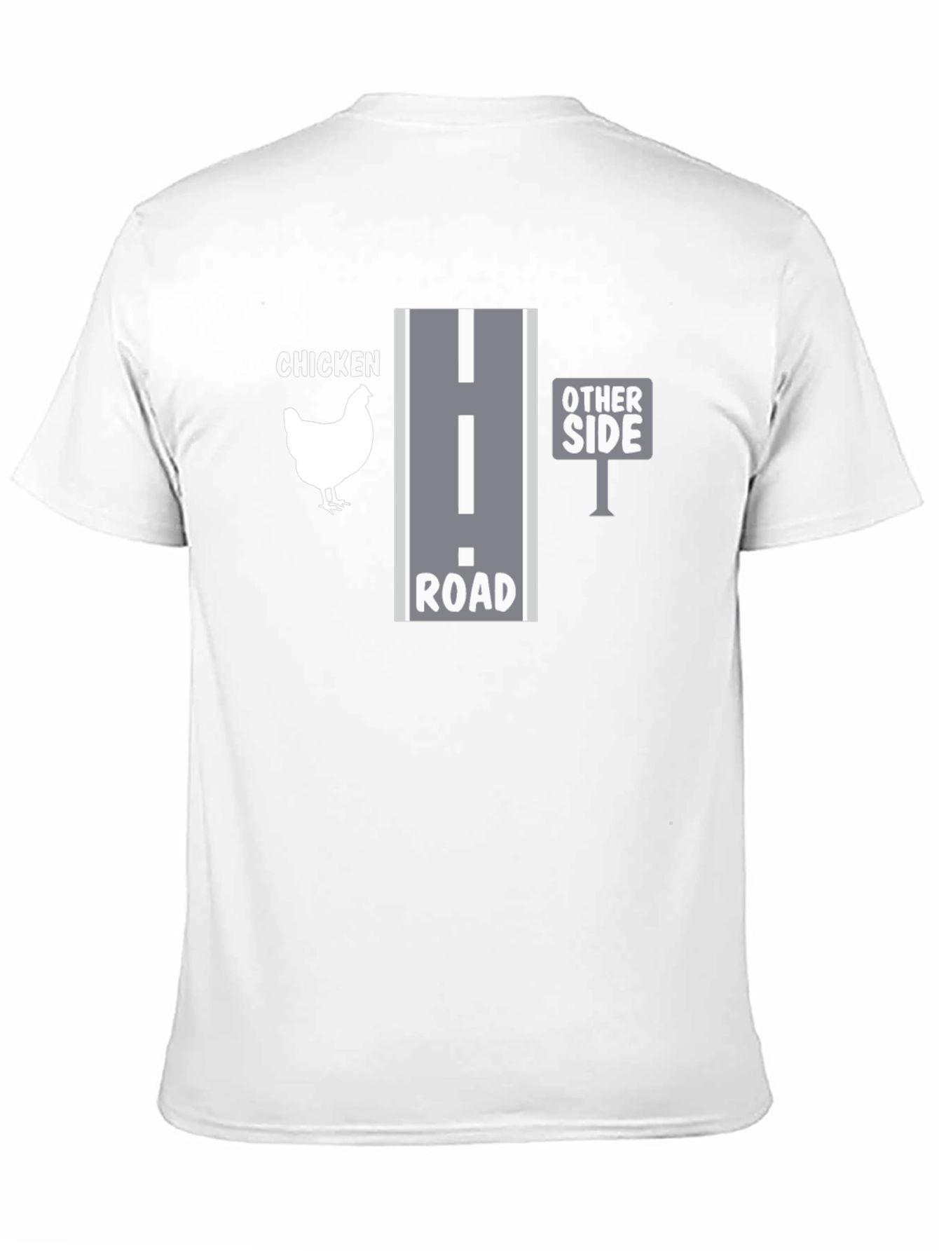 Black Why Did the Chicken Cross the Road T-Shirt view 11