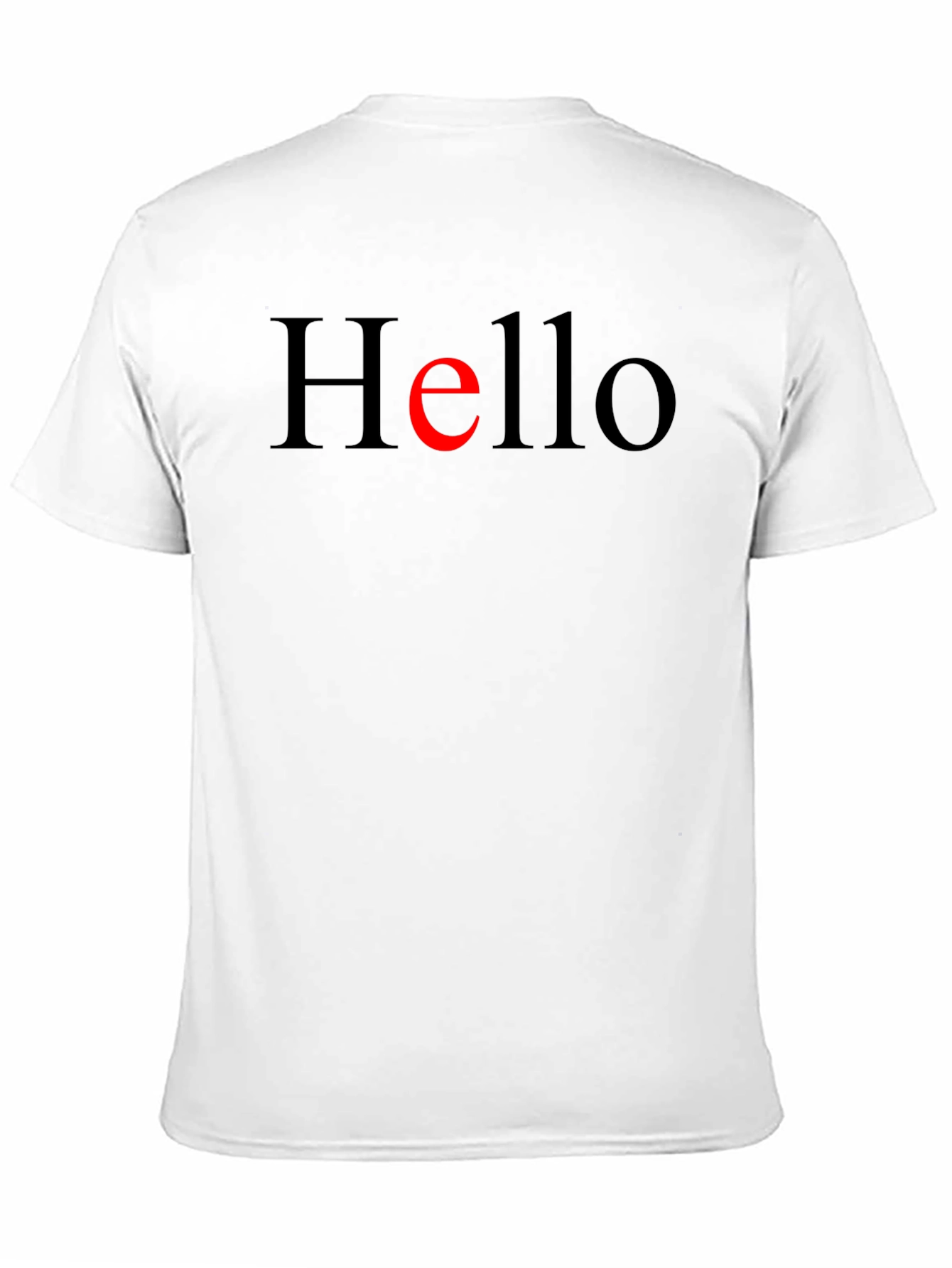Black Hello Graphic Tee - Black Short Sleeve Crew Neck T-Shirt view 11