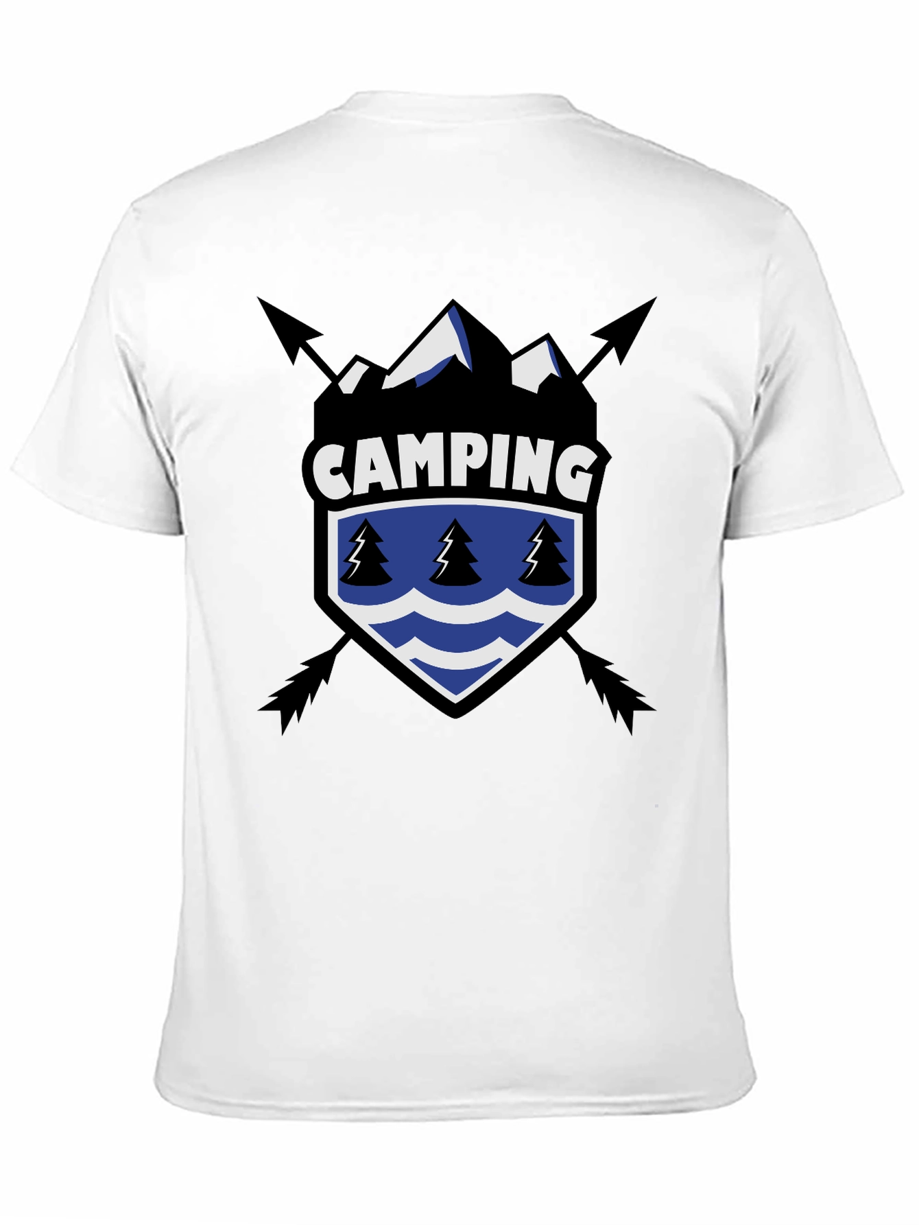 Black Camping Adventure Graphic Tee - Black view 11