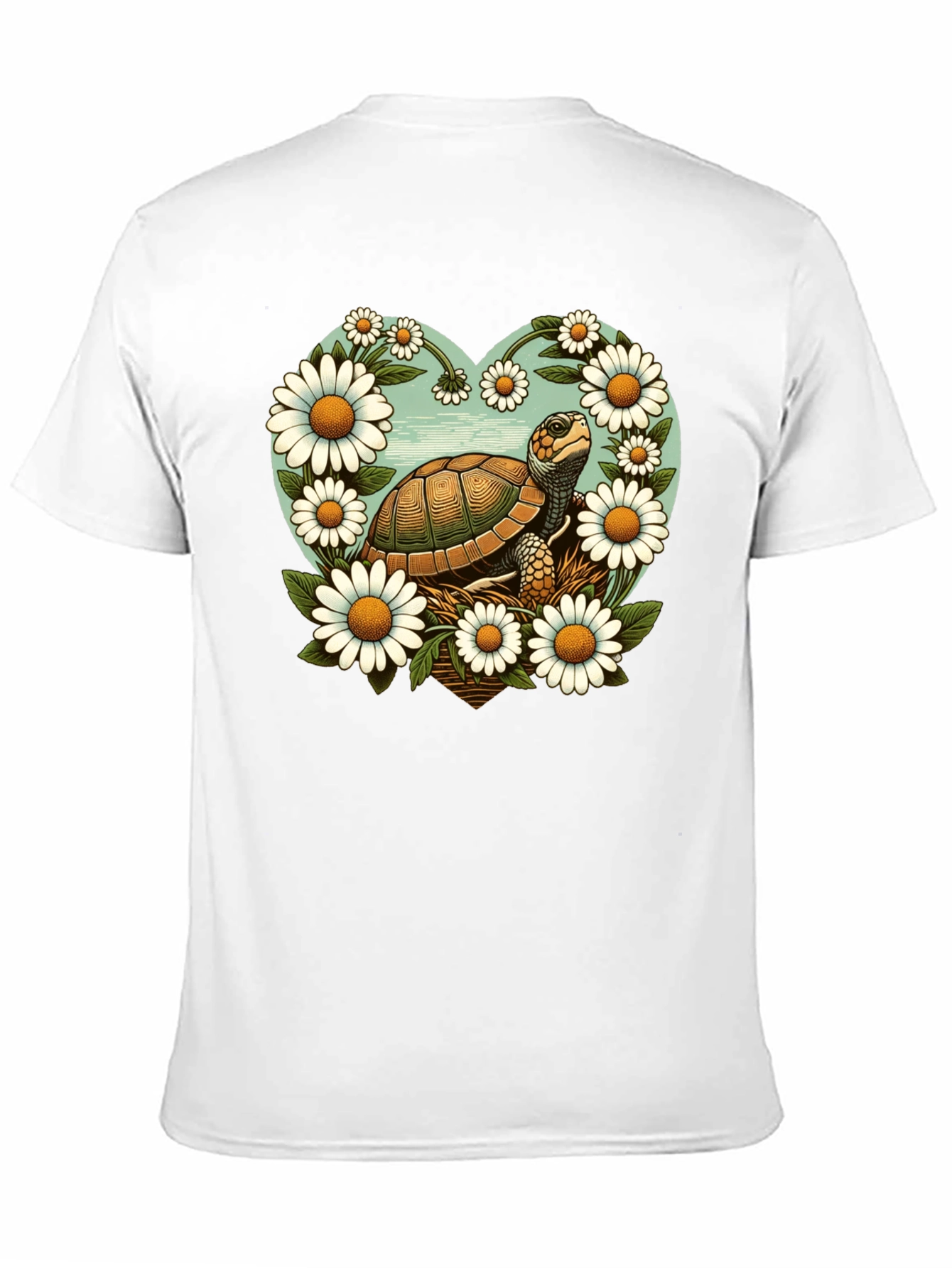 Black Turtle and Daisy Graphic Tee - Black view 11