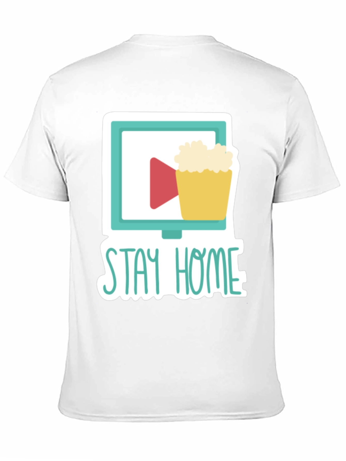 Black Stay Home Movie Night T-Shirt view 11