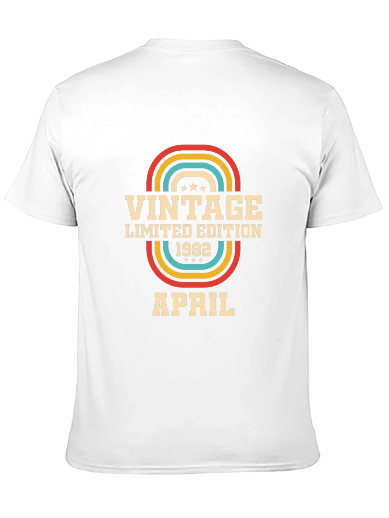 Black Vintage 1982 April Limited Edition Birthday T-Shirt view 11