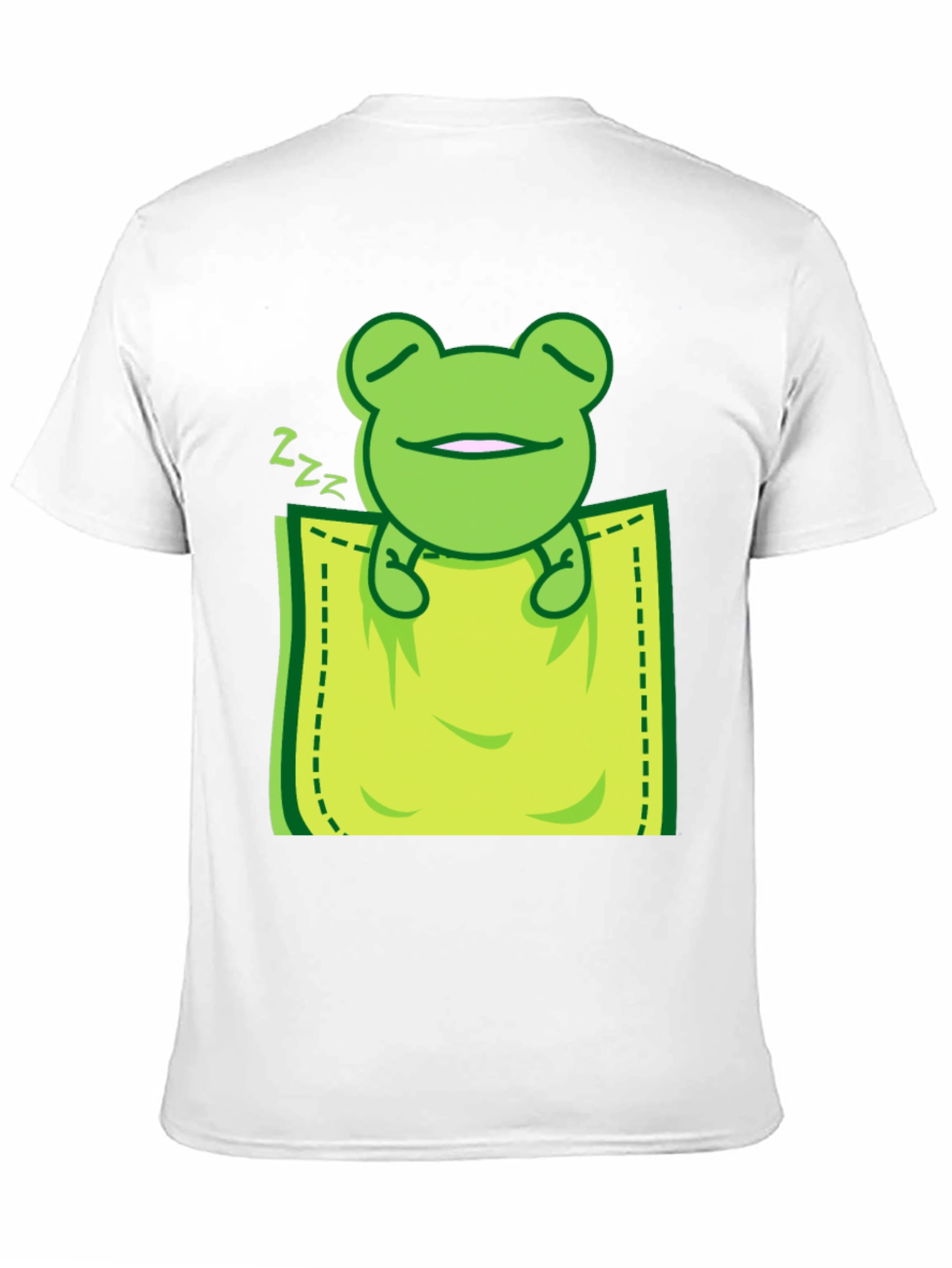 Black Sleeping Frog Pocket T-Shirt - Cute & Comfy view 11